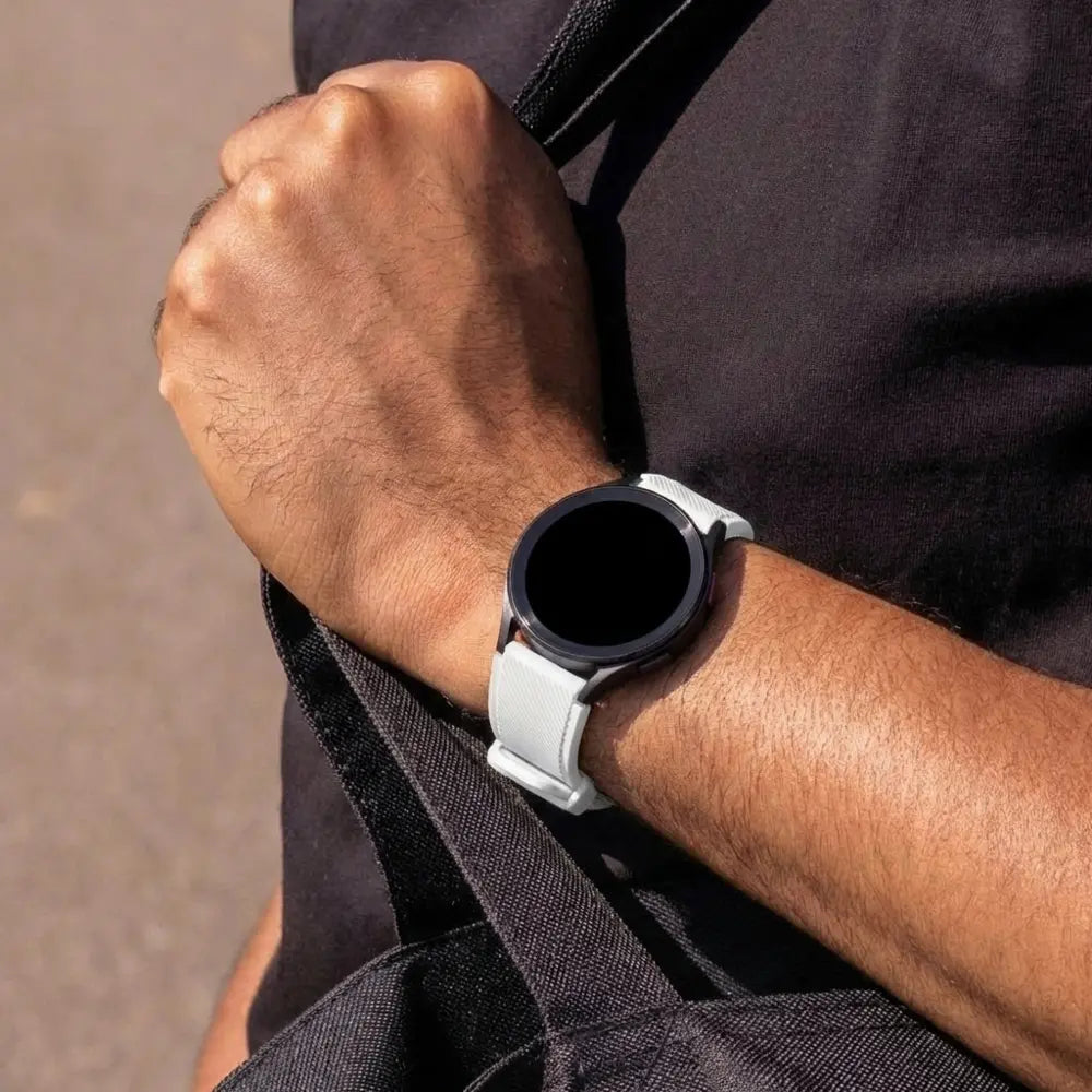 Samsung Galaxy Watch 4 44mm Silicone Strap with Buckle (White)