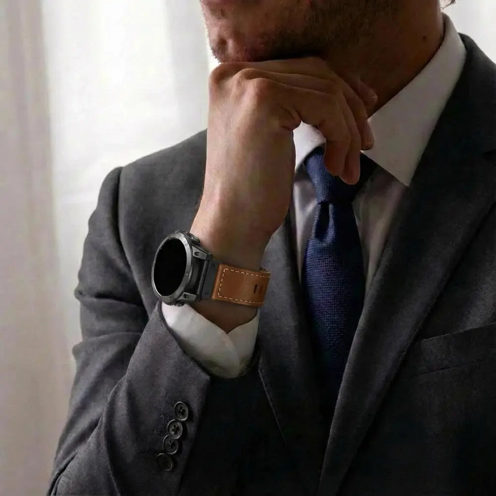 Garmin Instinct 3 - 50mm Premium Leather Strap (Brown)