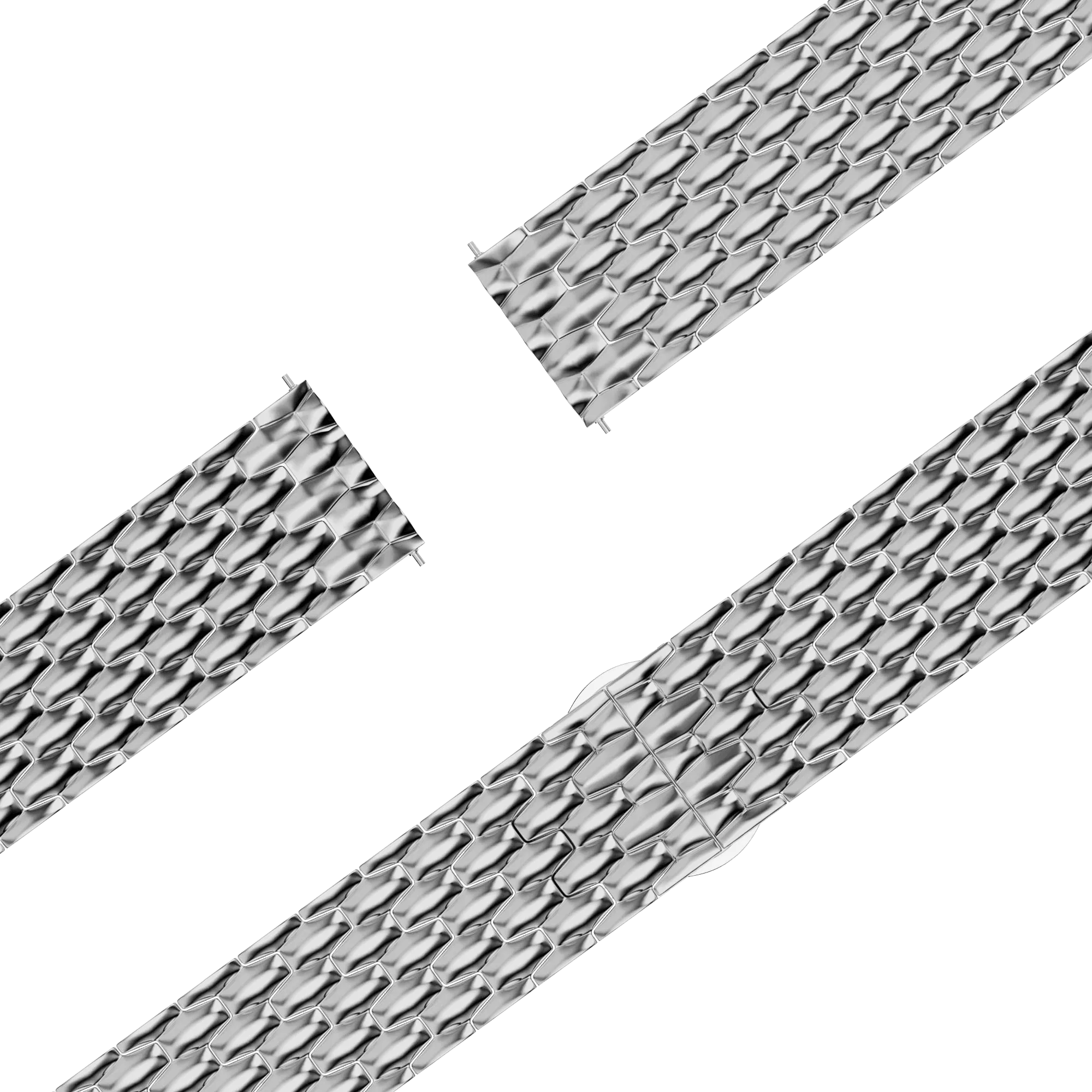 Bandz Garmin Forerunner 70 Steel Strap 'Dragon' (Silver)
