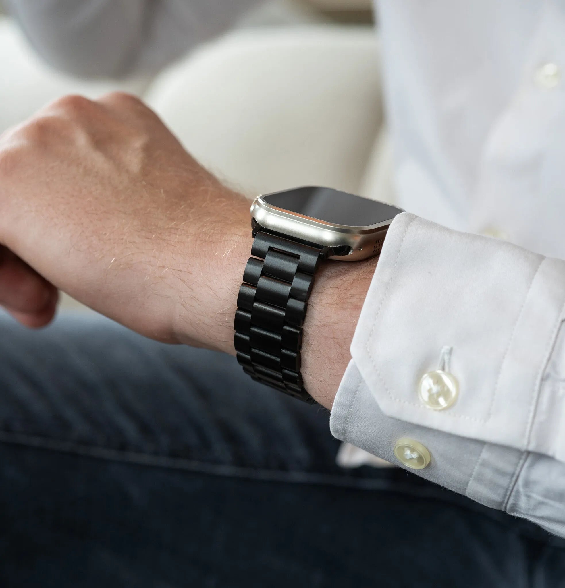 Apple Watch Stahlarmband (Dunkelgrau)
