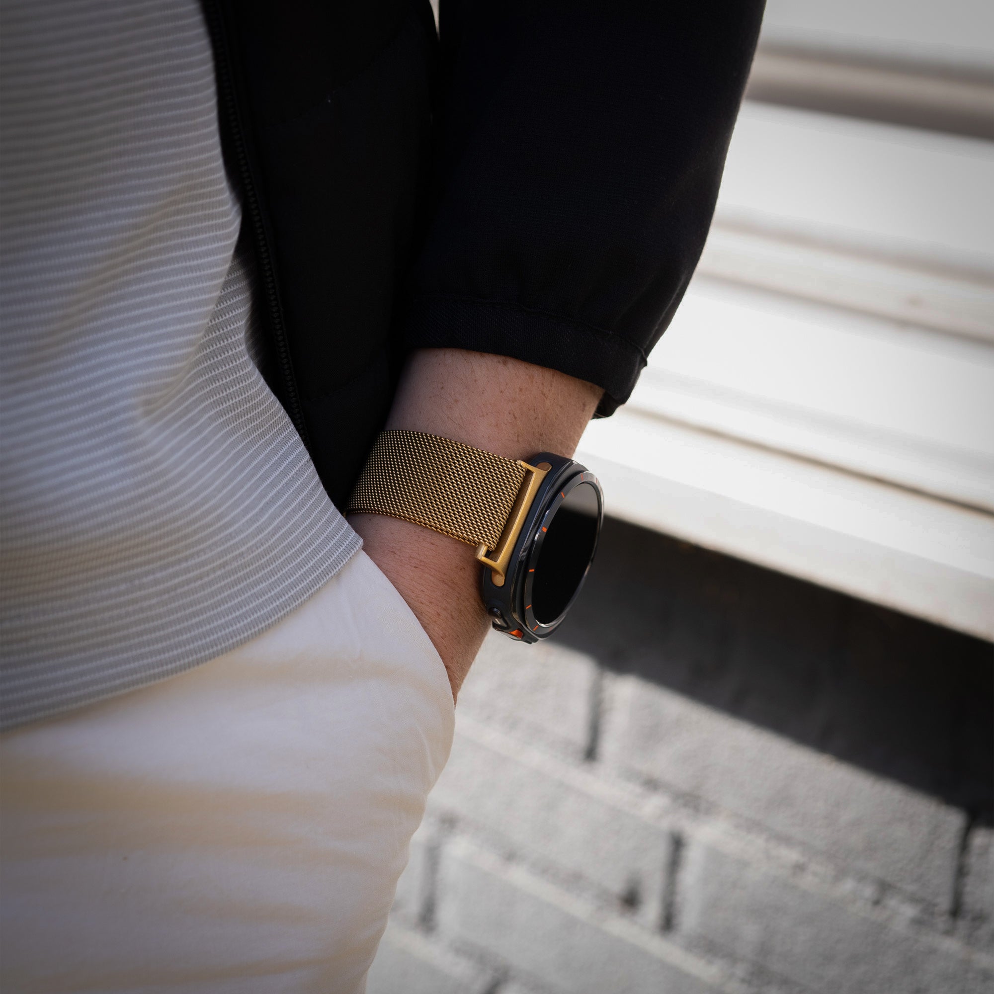 Samsung Galaxy Watch Ultra Milanese Armband (Gold)