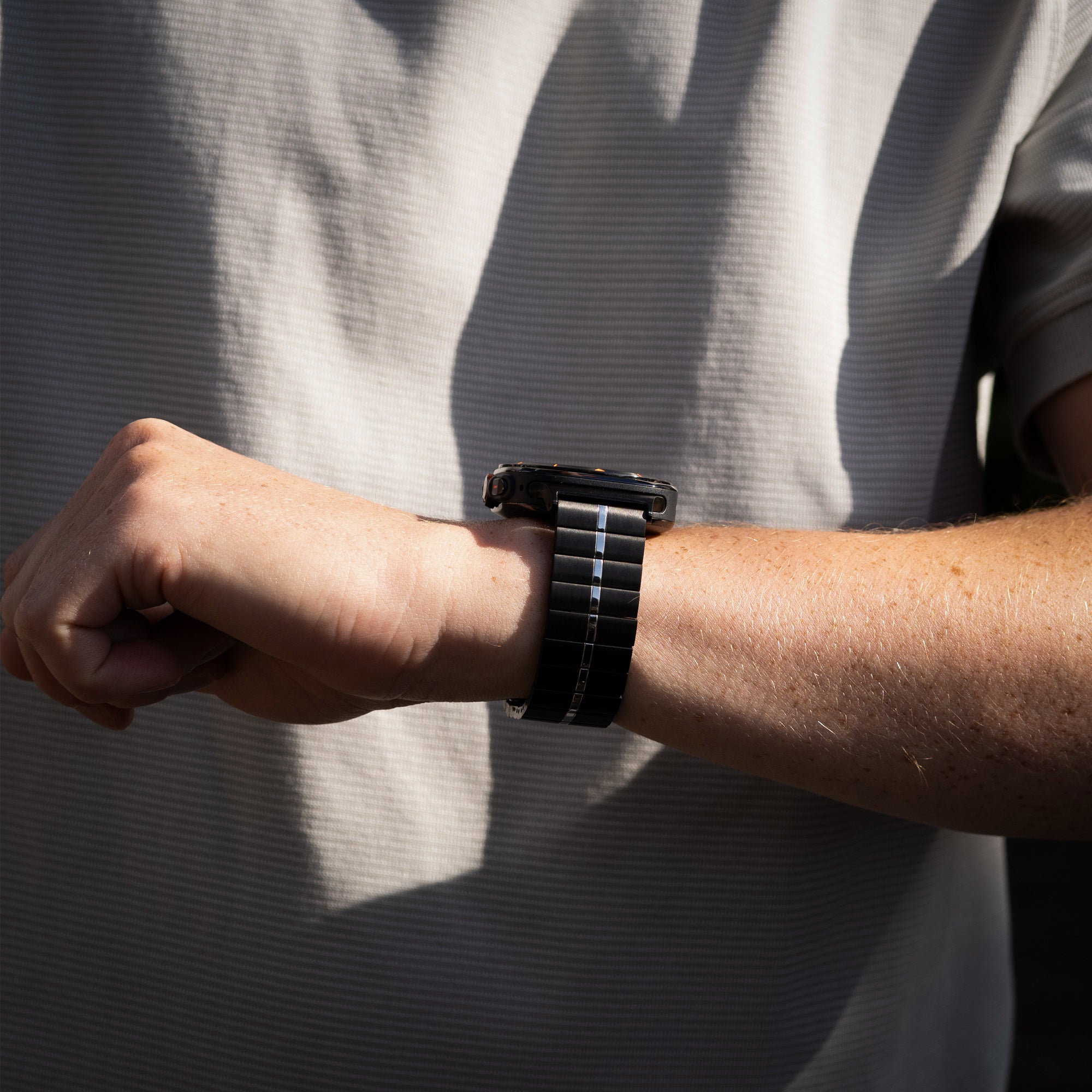 Samsung Galaxy Watch Ultra Premium Metal Strap (Black/Silver)