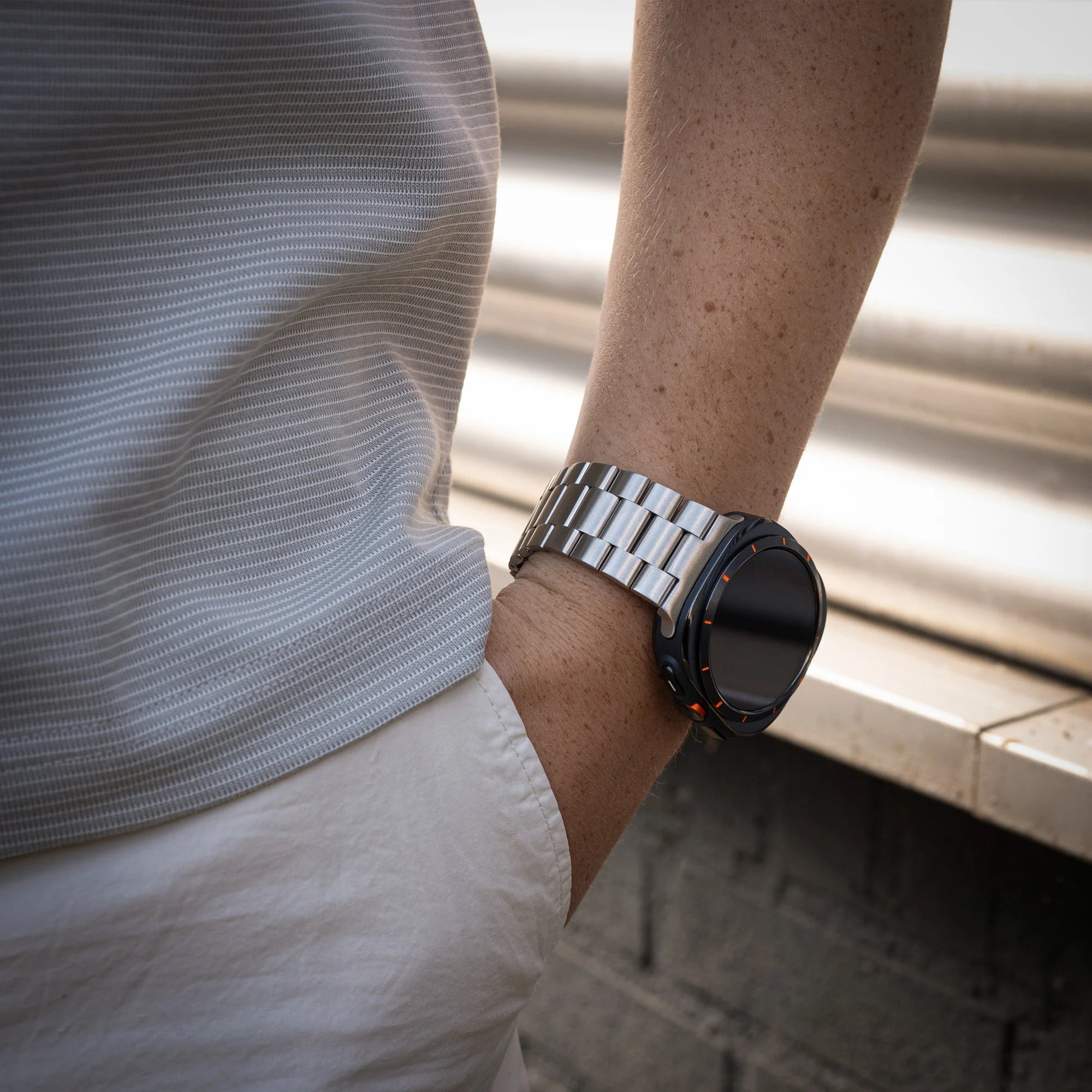 Samsung Galaxy Watch Ultra Stahlarmband (Silber)