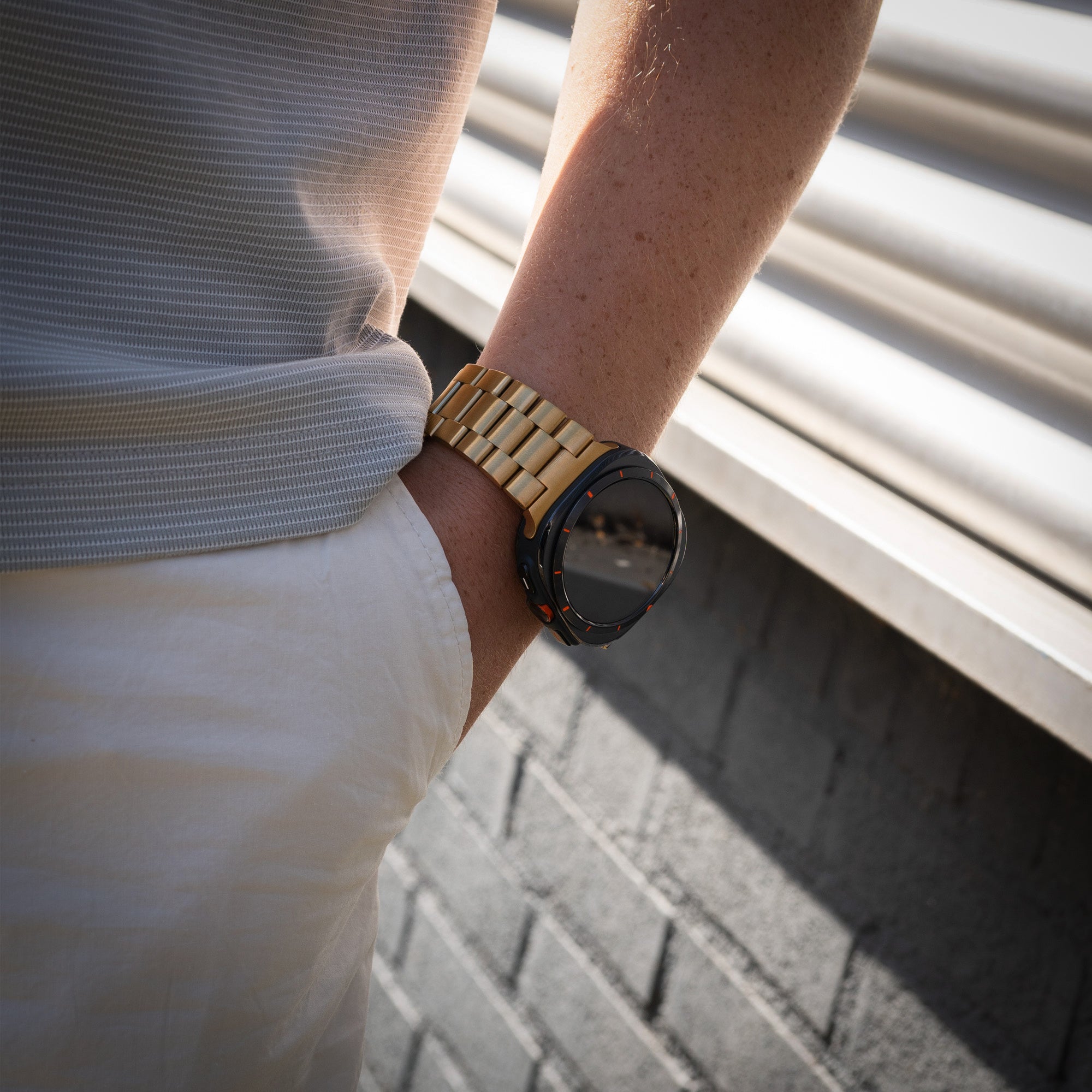 Samsung Galaxy Watch Ultra Steel Strap (Gold)