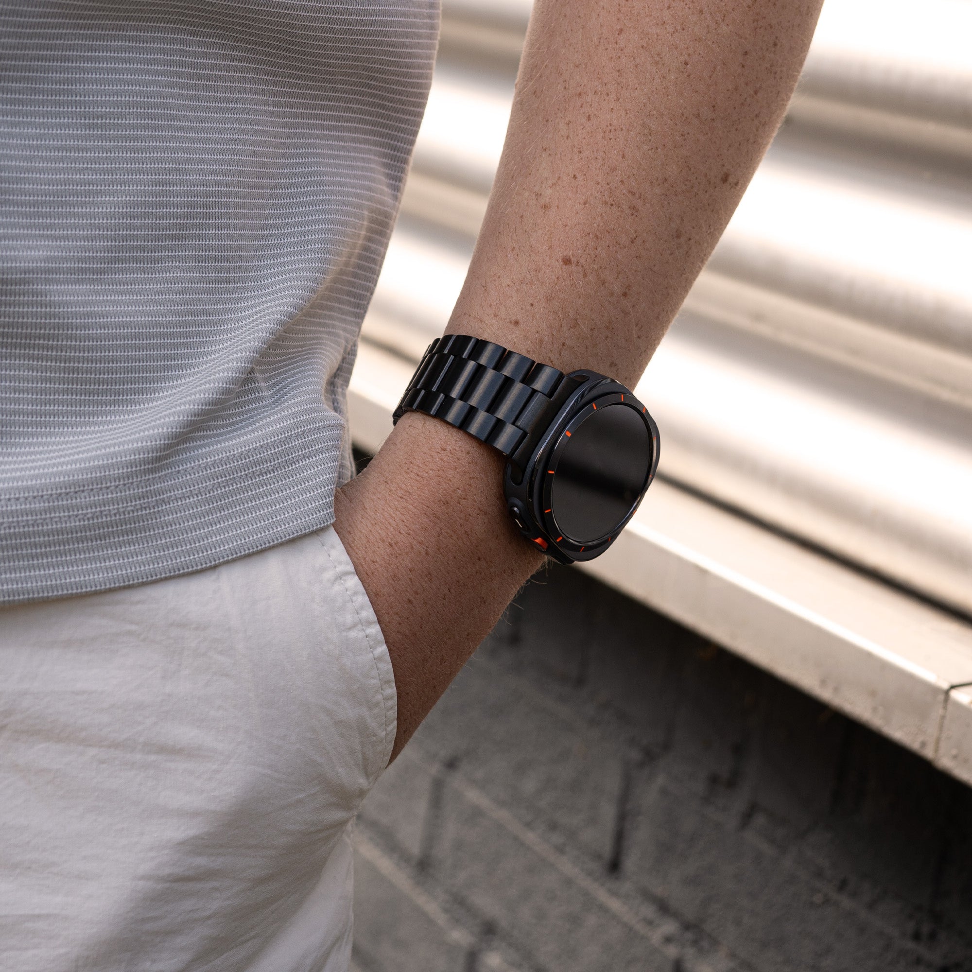 Samsung Galaxy Watch Ultra Steel Strap (Black)