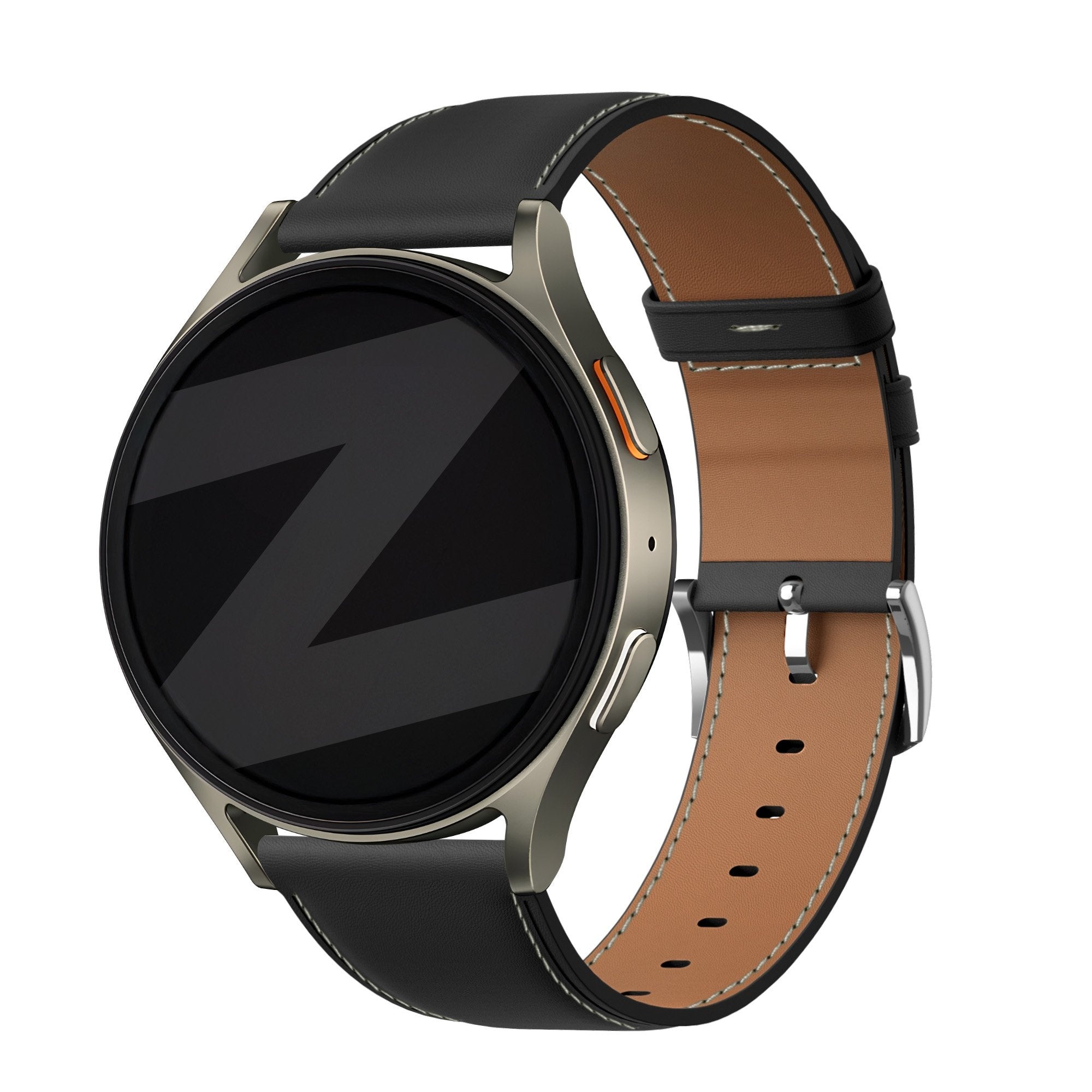 Bandz Huawei Watch 3 (Pro) Lederarmband 'Easy Fit' (Schwarz)