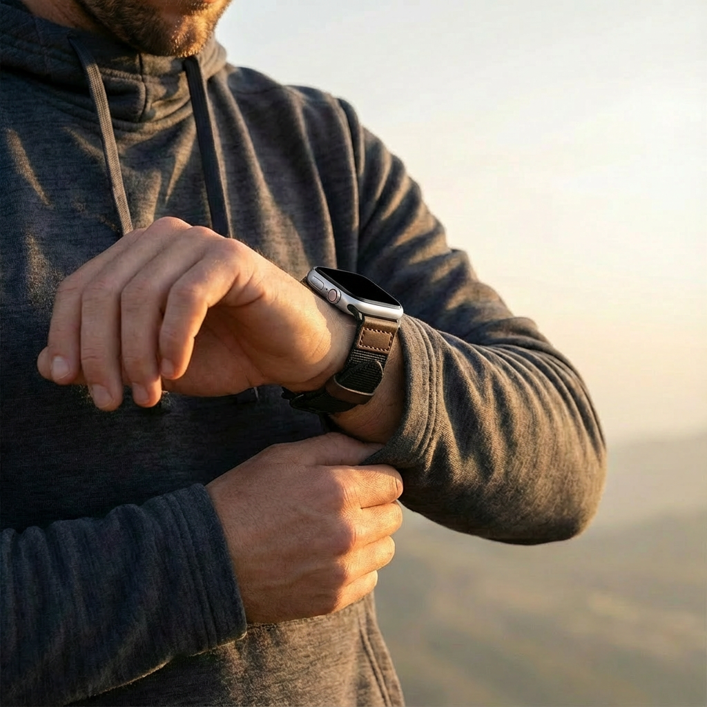 Apple Watch Canvas Armband (Schwarz)