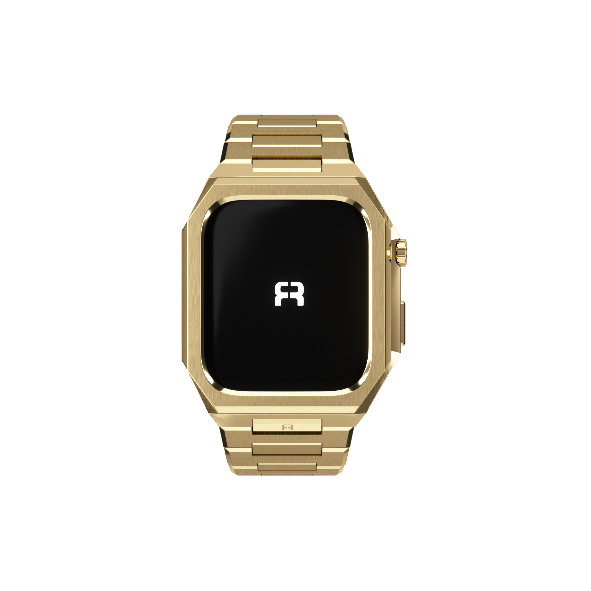 Reqior Apple Watch 45mm Hülle mit integriertem Stahlarmband 'Nautilus' (Gold)