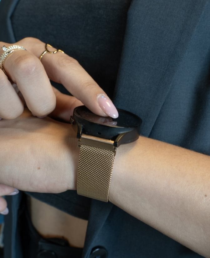 Samsung Galaxy Watch Active / Active 2 Milanese-Armband (Roségold)