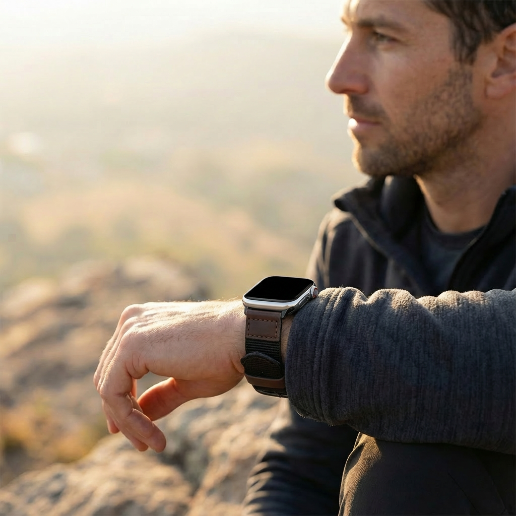 Apple Watch Canvas Armband (Schwarz)