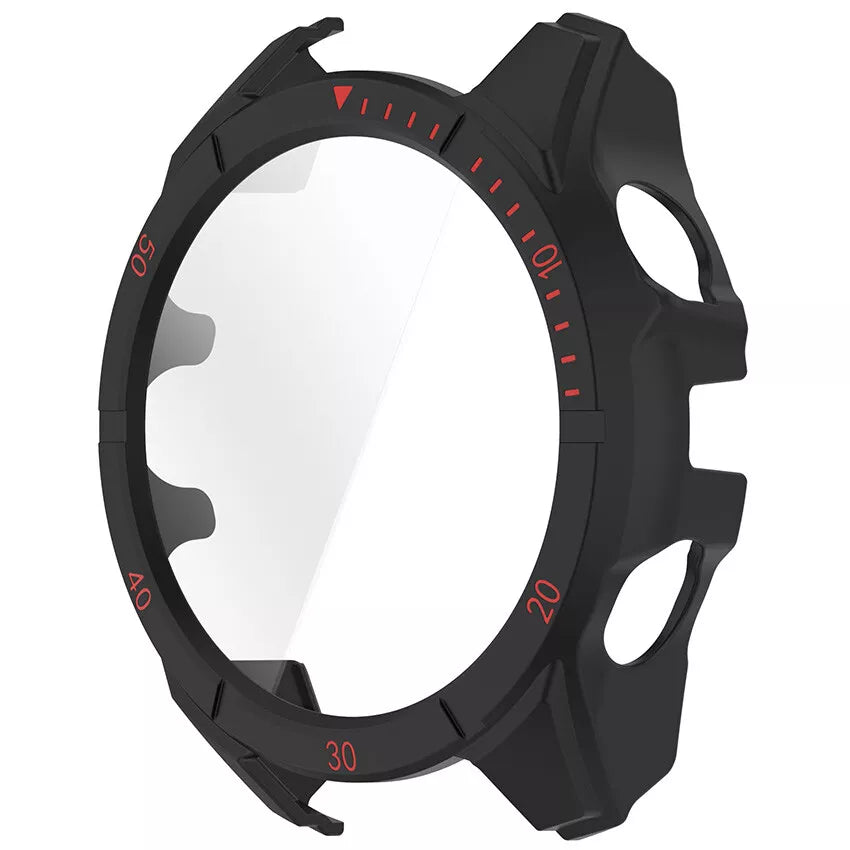 Garmin Fenix 8 - 51mm AMOLED Hard Case with Glass (Black/Red)