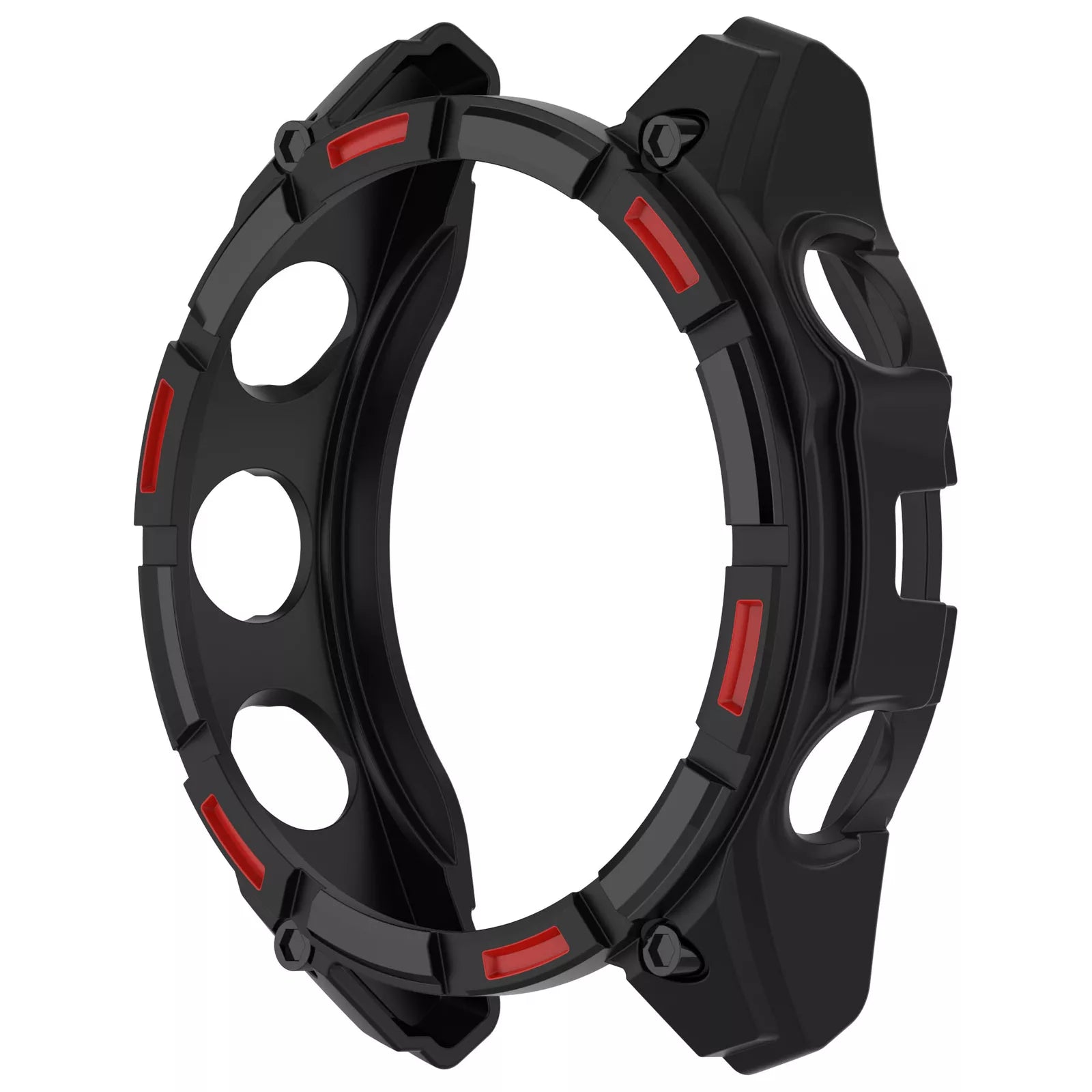 Garmin Fenix 8 - 51mm SOLAR robustes TPU Hülle (Schwarz/Rot)
