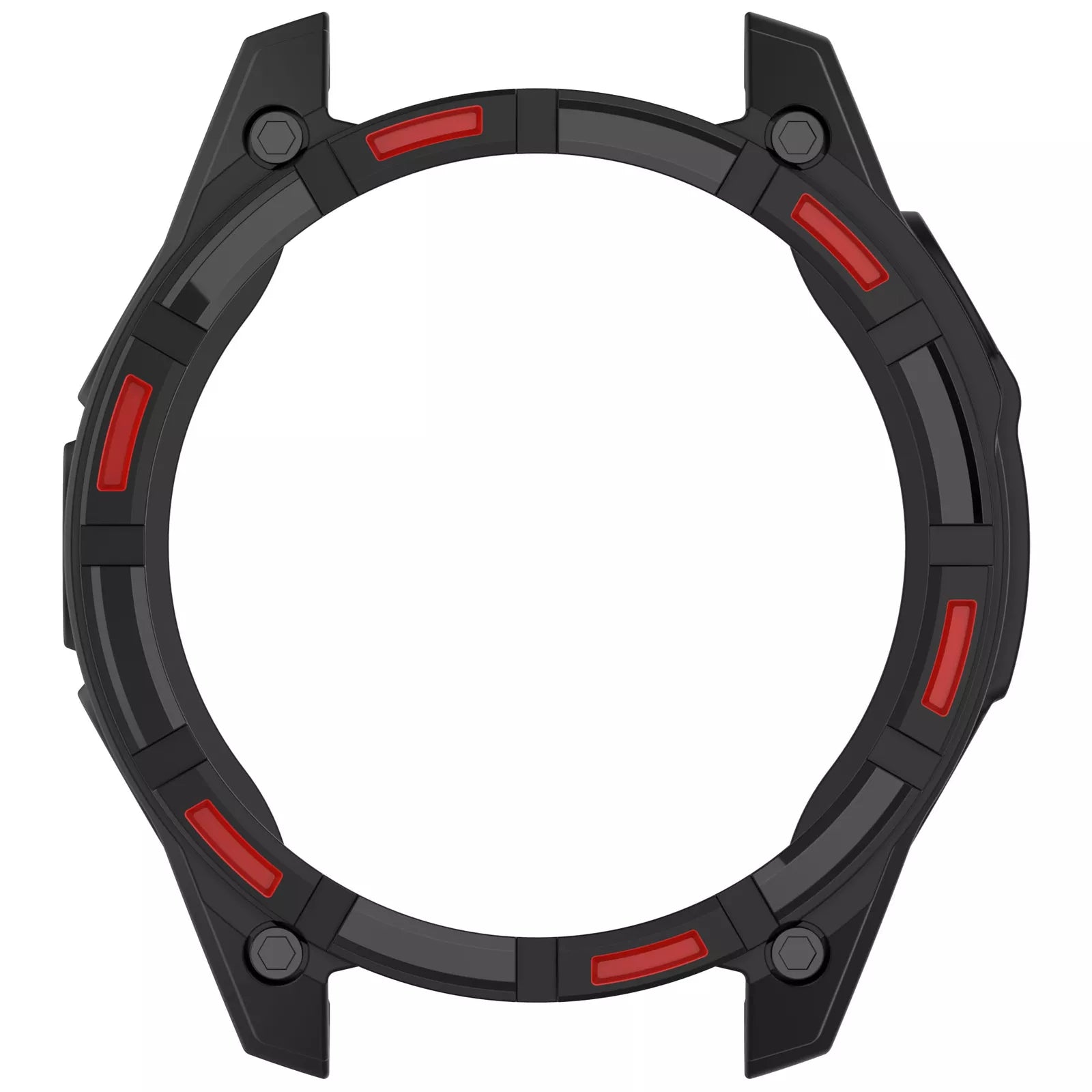 Garmin Fenix 8 - 51mm SOLAR robustes TPU Hülle (Schwarz/Rot)