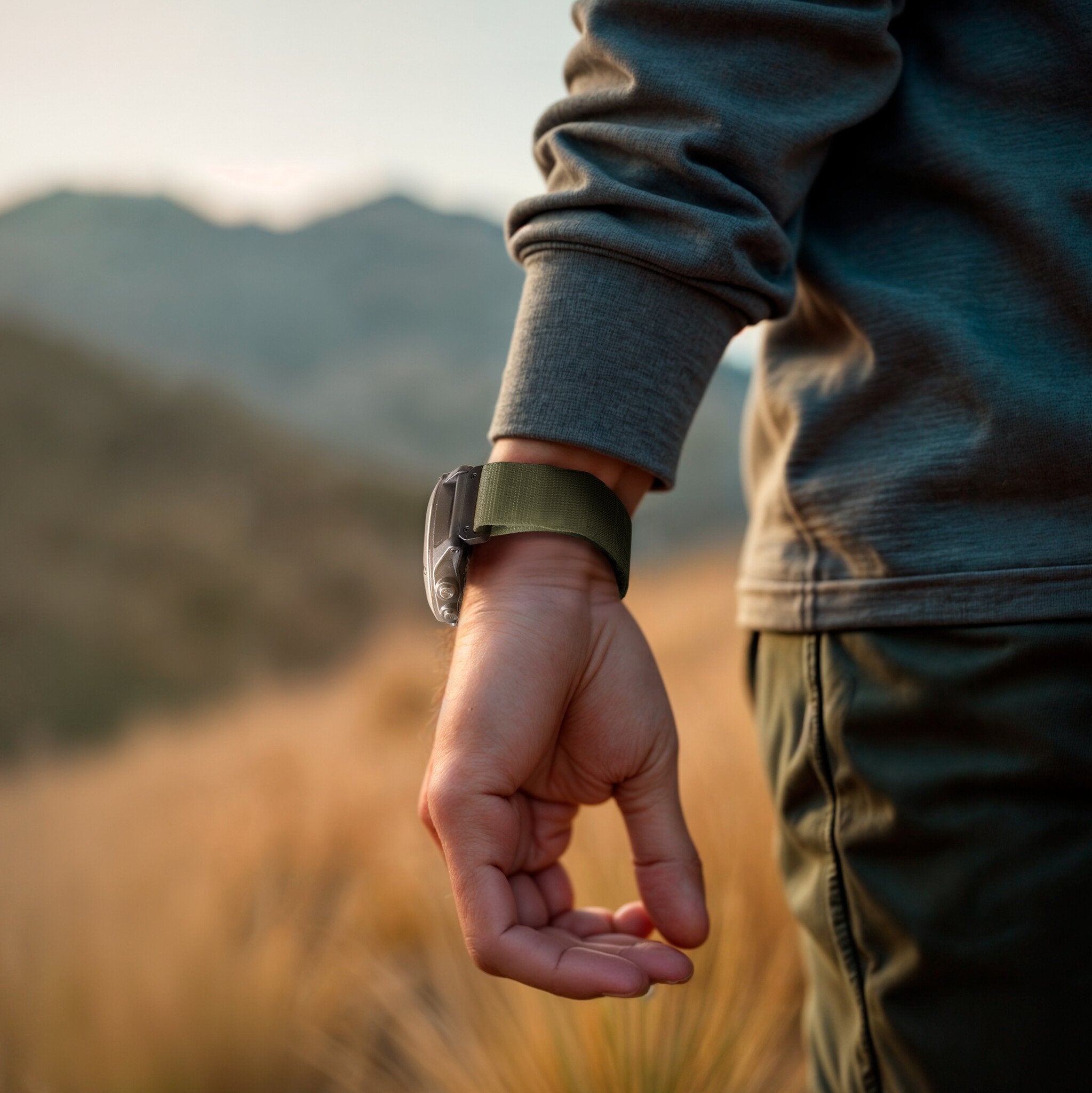 Garmin Descent MK2(i) Alpine Armband (Olivgrün)