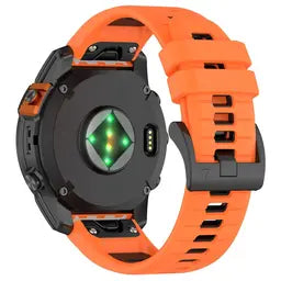 Garmin Instinct 3 - 50mm Schnalle Sport Amrband (Orange/Schwarz)