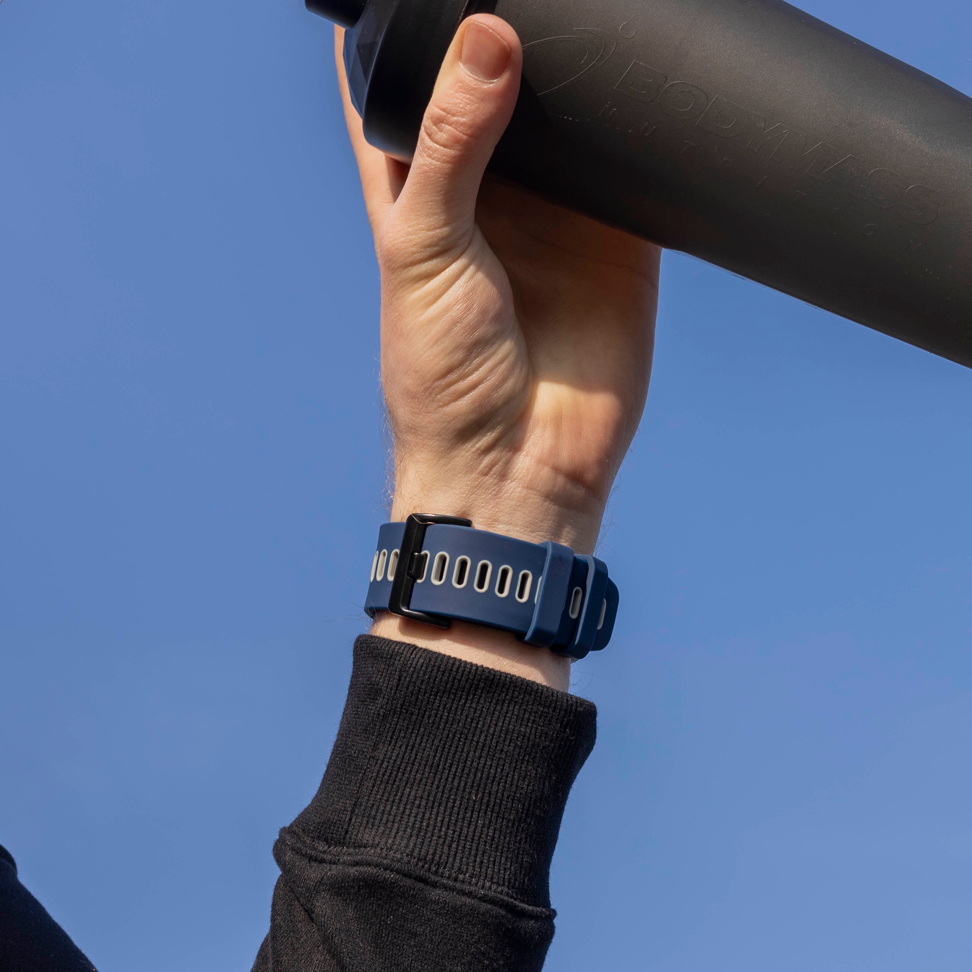 Garmin Fenix 5x/6x Sport Strap with Buckle (Blue/Grey)