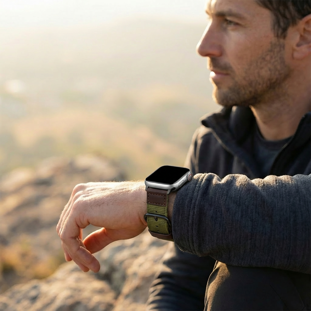 Apple Watch Canvas Strap (Army Green)