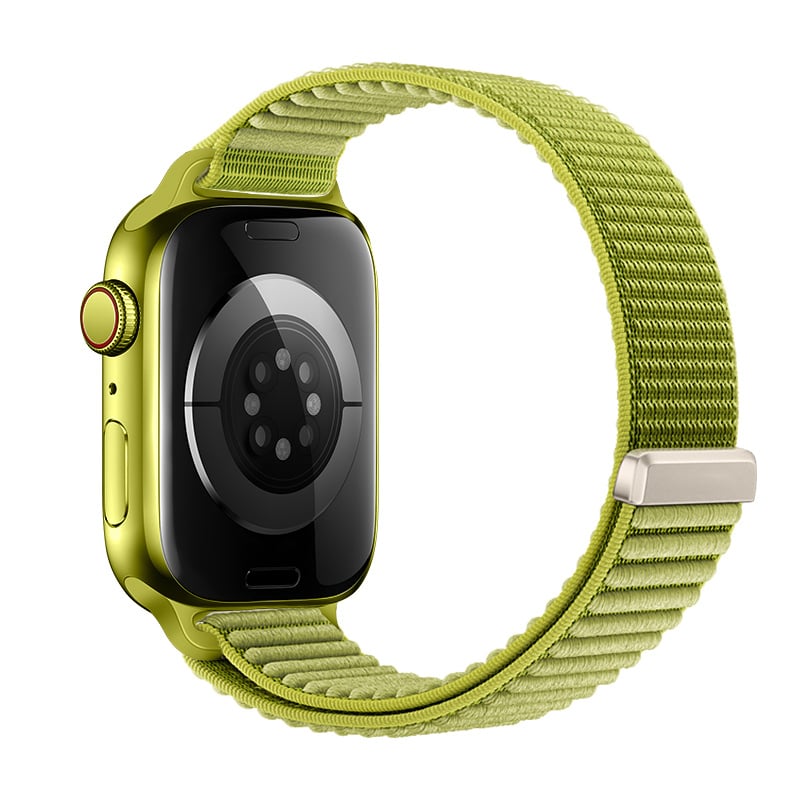 Strap-it Apple Watch Wave Nylonarmband (Feldgrün)