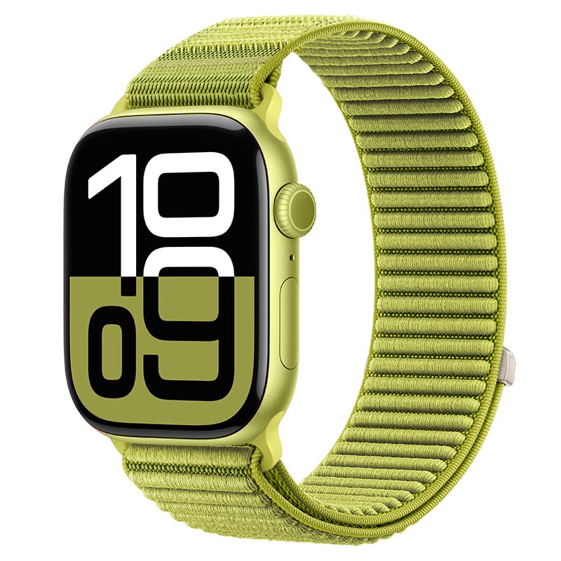 Strap-it Apple Watch Wave Nylonarmband (Feldgrün)
