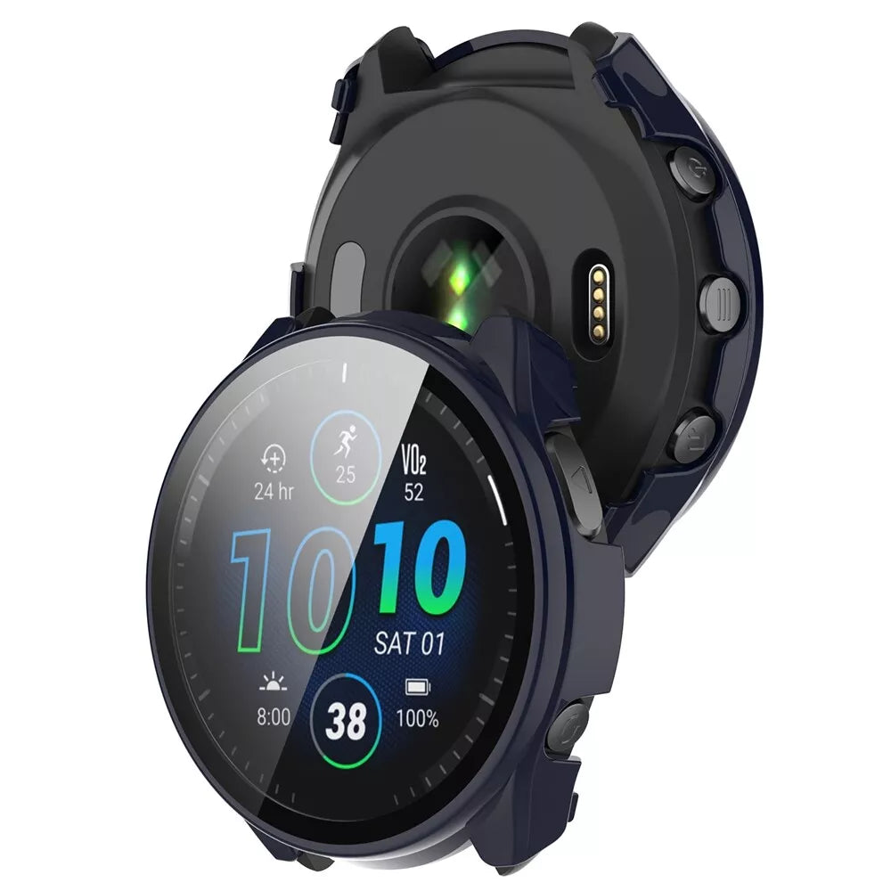 Garmin Forerunner 965 Hart-Hülle mit Glass (Dunkelblau)
