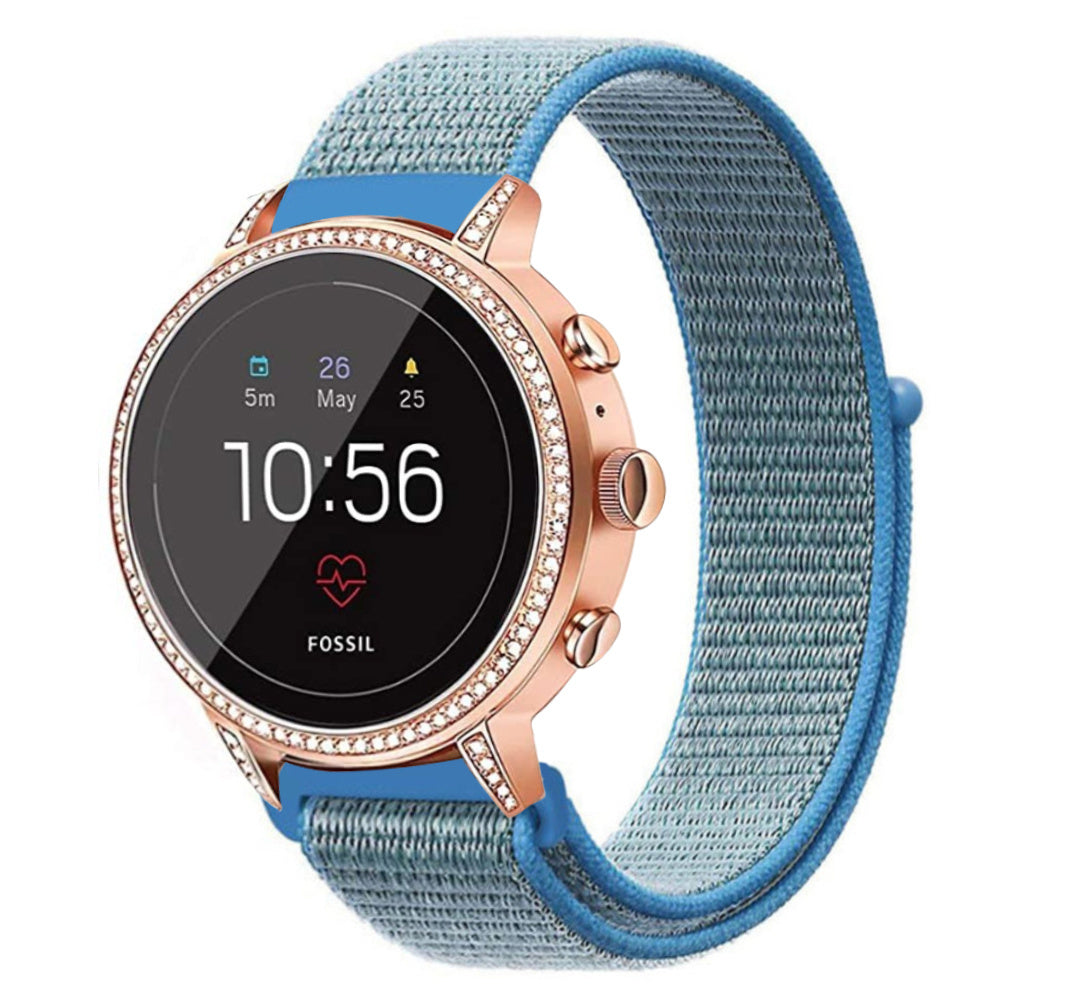 Fossil Gen 4 Venture (HR) Nylon Strap (Blue)
