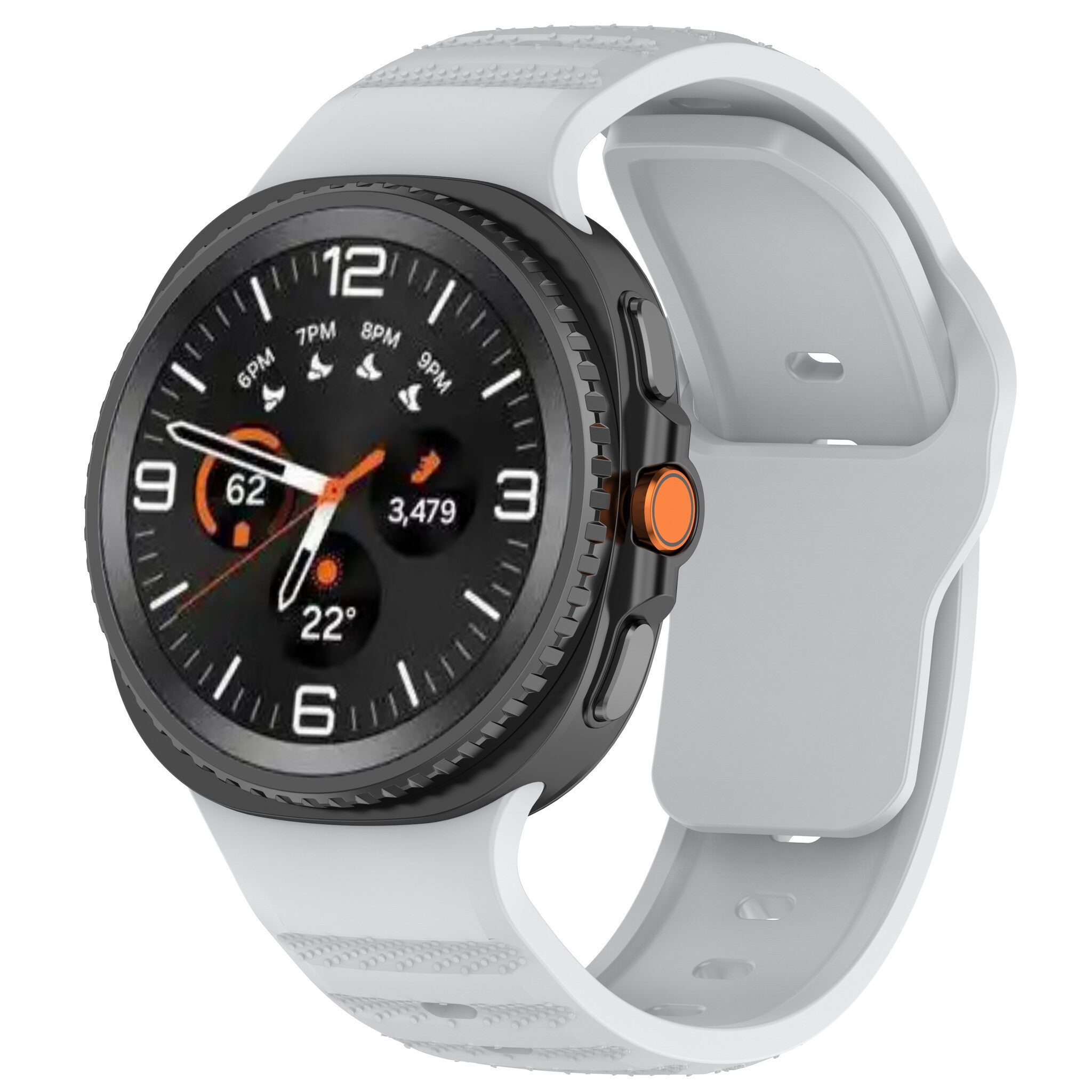 Samsung Galaxy Watch 8 - 44mm Outdoor Silikonarmband (Grau)
