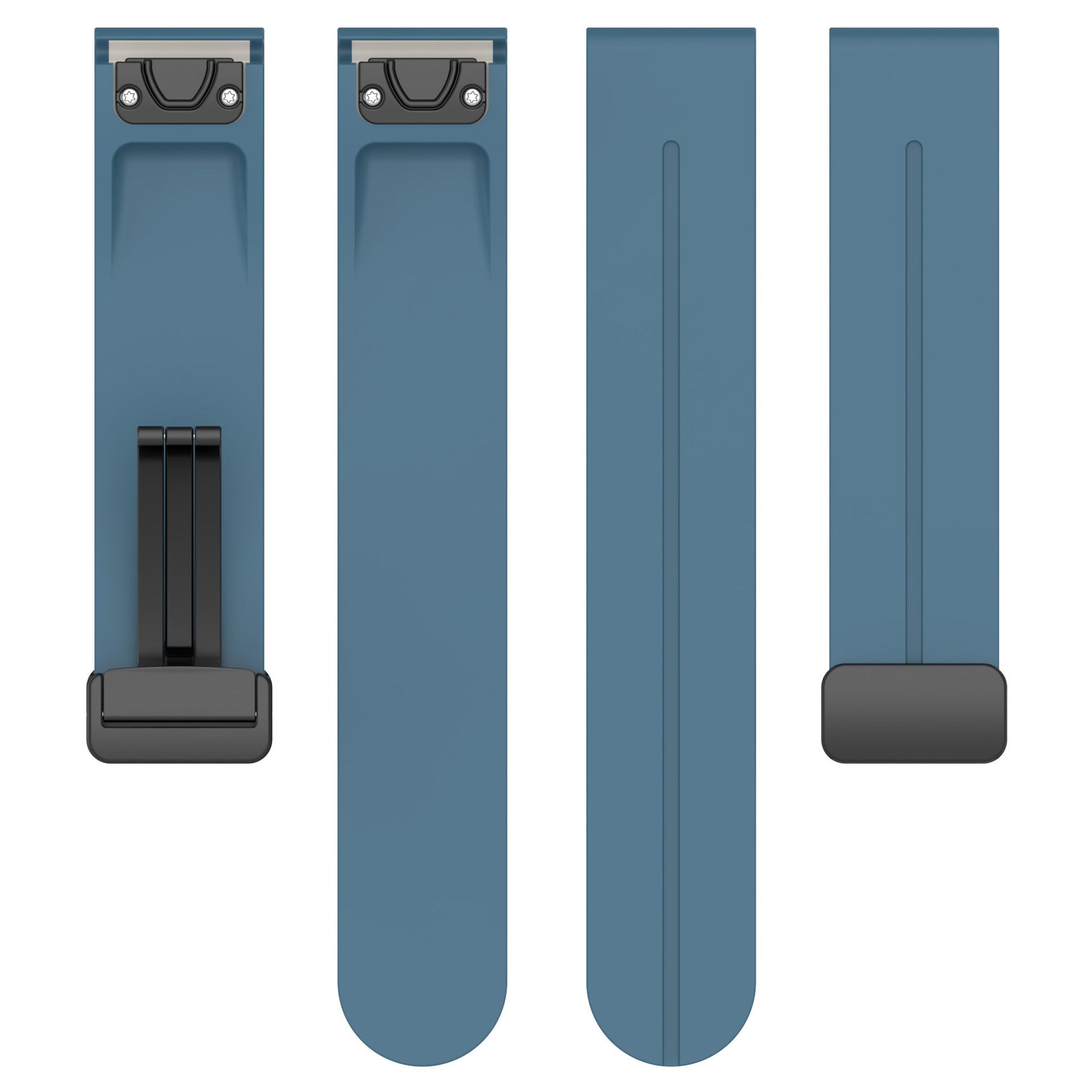 Garmin Instinct 3 - 45mm D-Schnalle Silikonarmband (Grau/Blau)