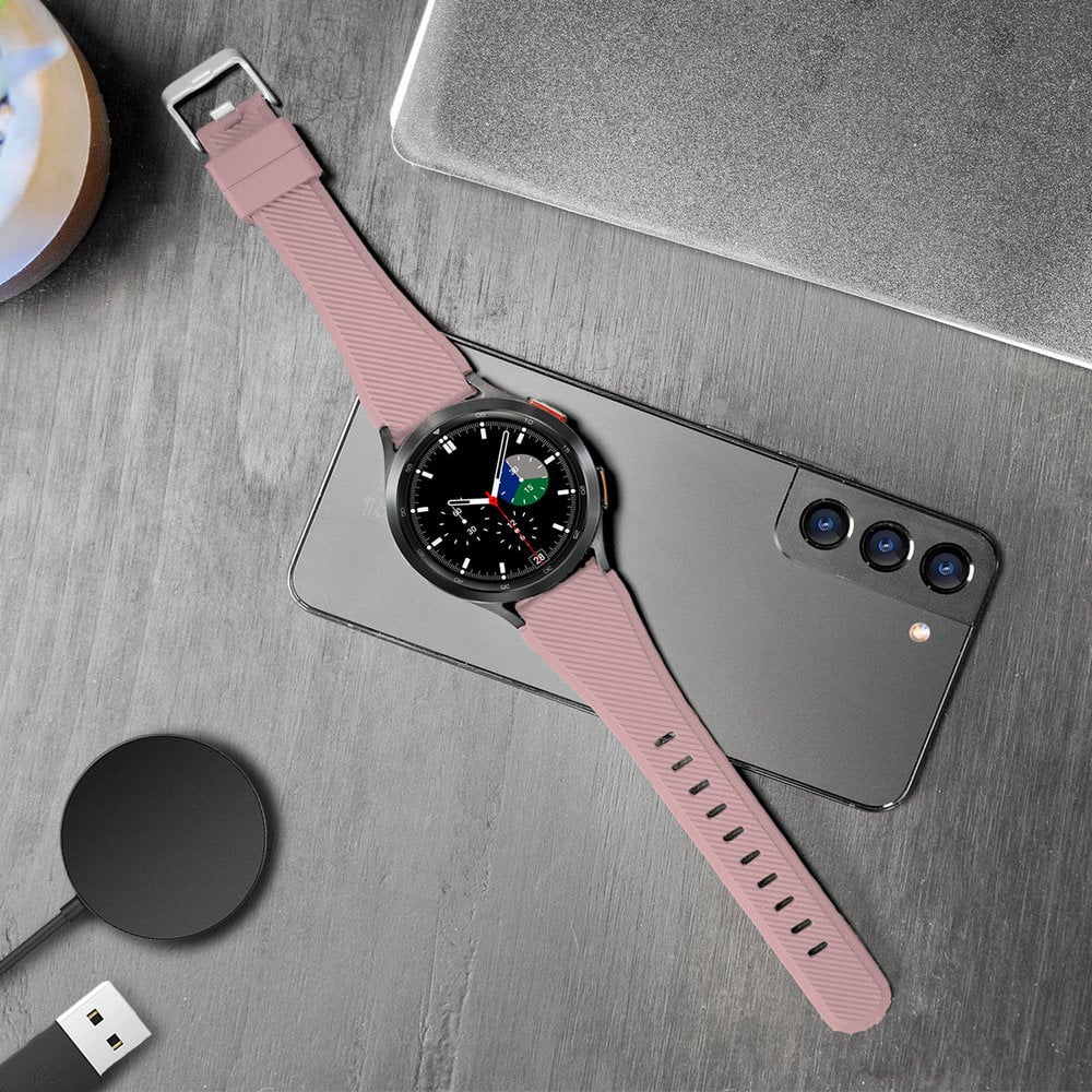 Samsung Galaxy Watch 4 Classic 46mm Silikonarmband (Rosa)