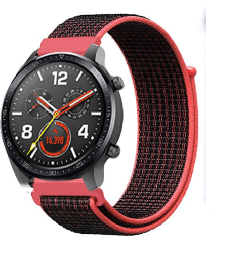 huawei-watch-gt-nylon-bandje-zwart-rood