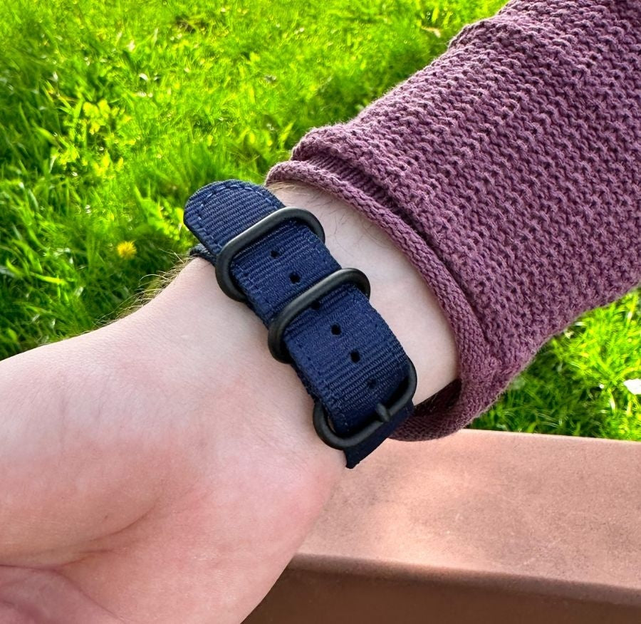 Fossil Gen 4 Explorist (HR) Nylon Strap with Buckle (Blue)