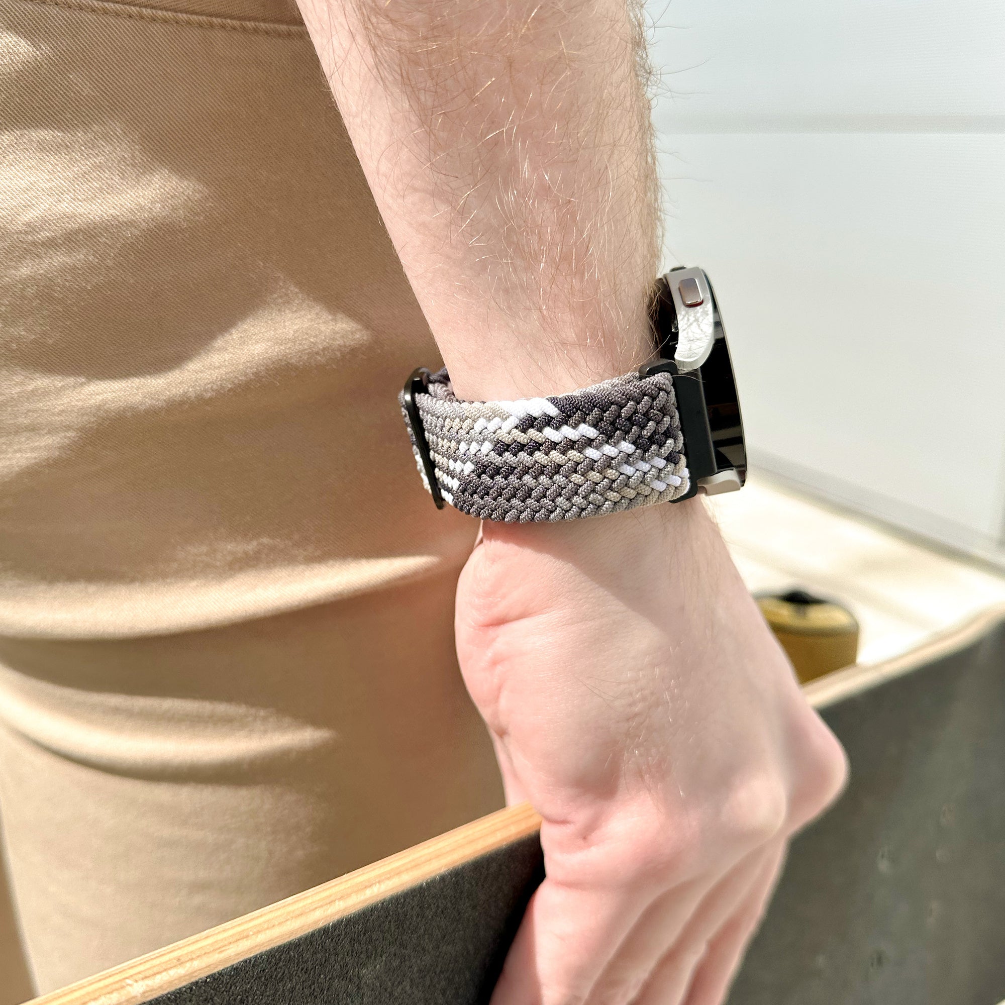 Amazfit Bip U (Pro) Verstellbares Geflochtenes Armband (Schwarz/Weiß)