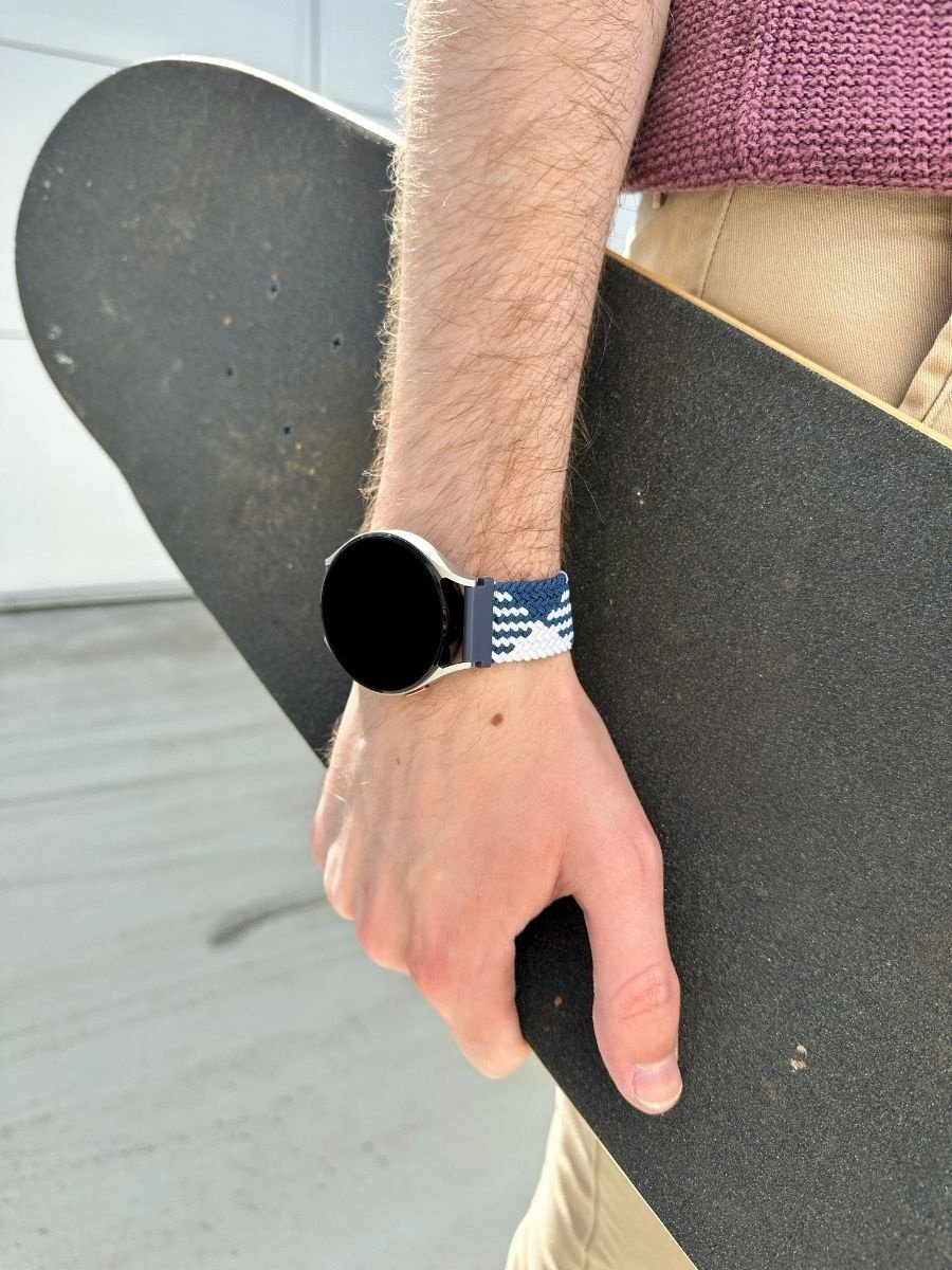 Redmi Watch 5 Lite gewebtes Nylonarmband (Blau/Weiß)