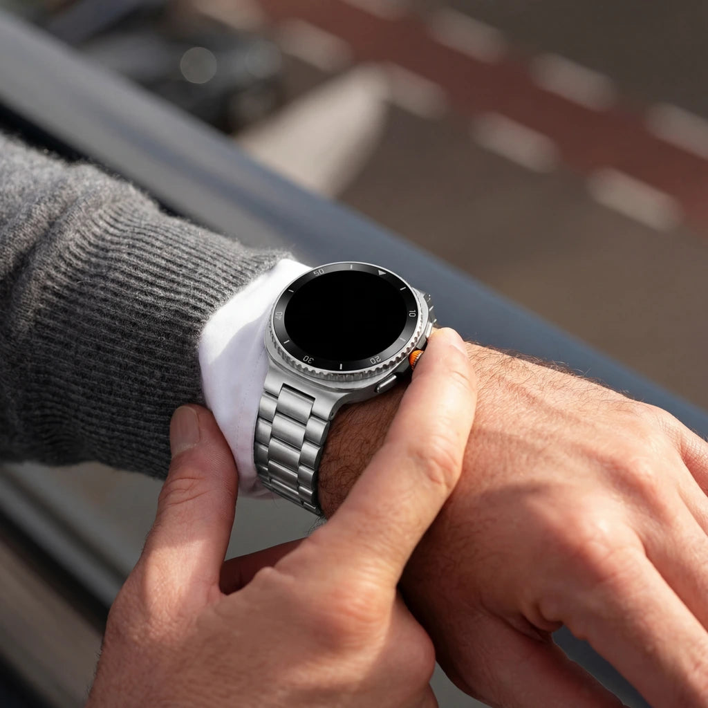 Samsung Galaxy Watch 8 - 44mm Stahlarmband (Silber)