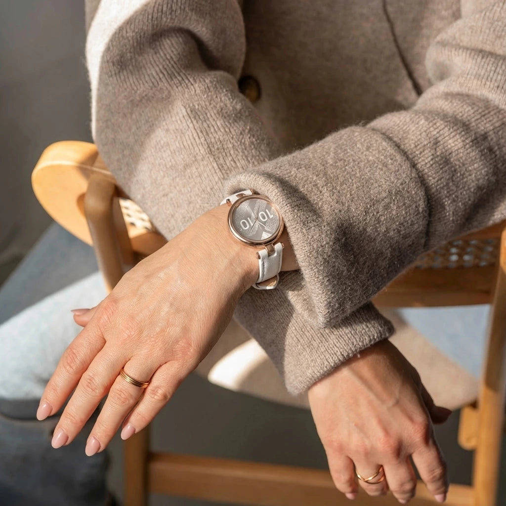 Garmin Lily Lederarmband (Weiß)