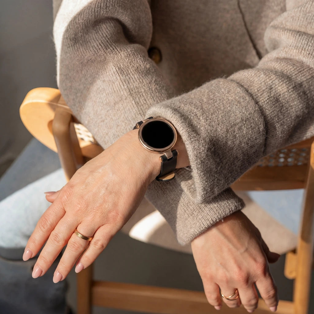 Garmin Lily Lederarmband (Schwarz)