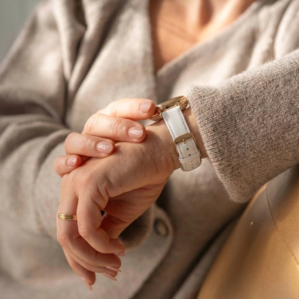 Garmin Lily Lederarmband (Weiß)