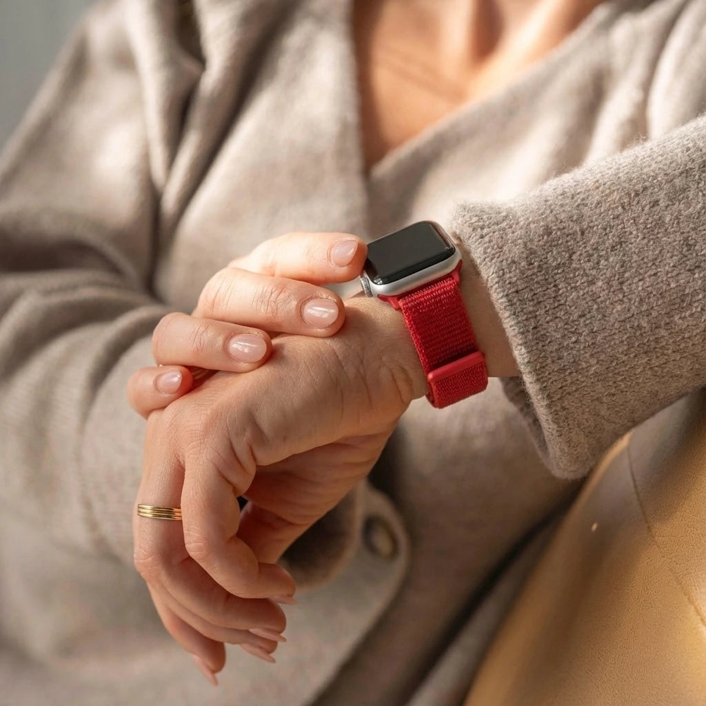 Bandz Apple Watch Nylon Strap 'Classic' (Red)