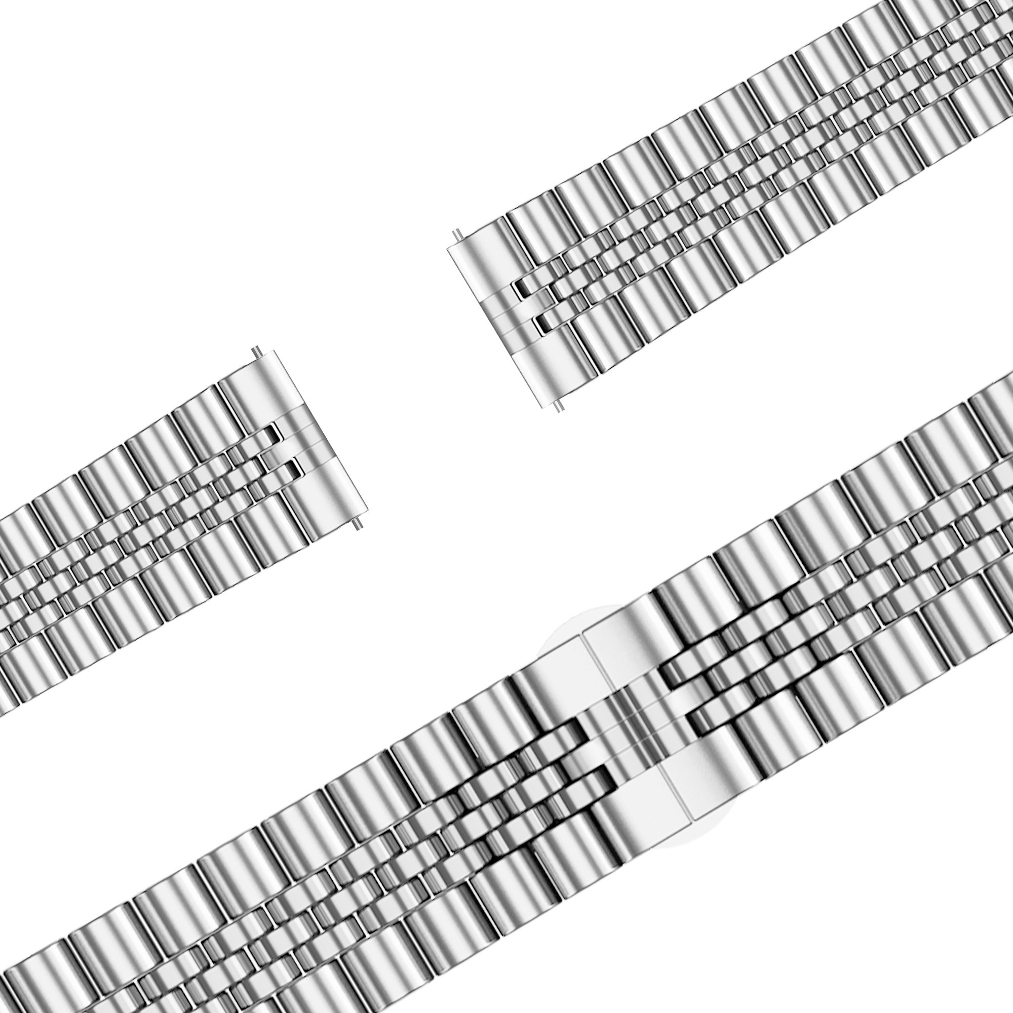 Bandz Garmin Vivomove 3s Stahlarmband 'Jubilee' (Silber)