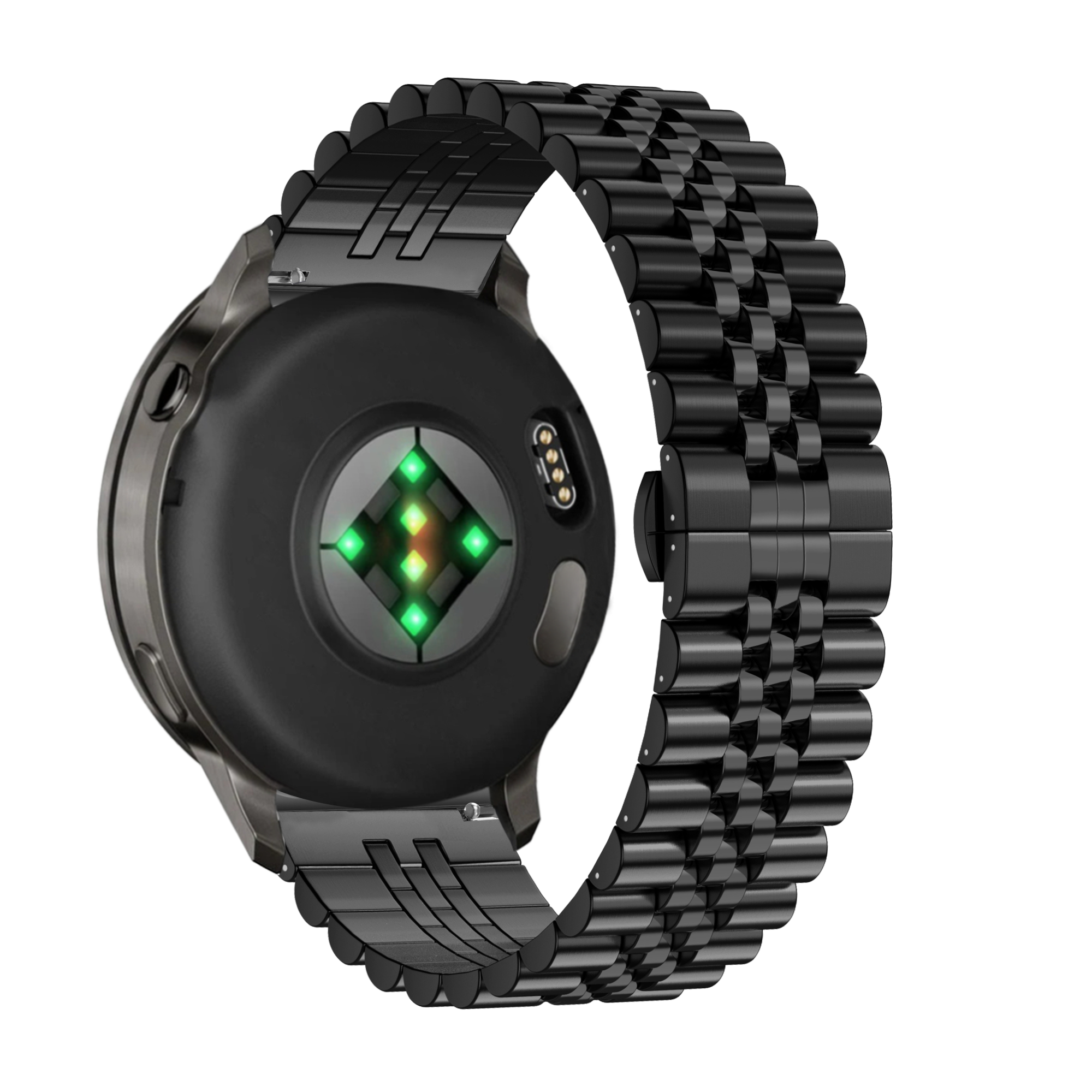 Bandz Garmin Forerunner 255s Stahlarmband 'Jubilee' (Schwarz)