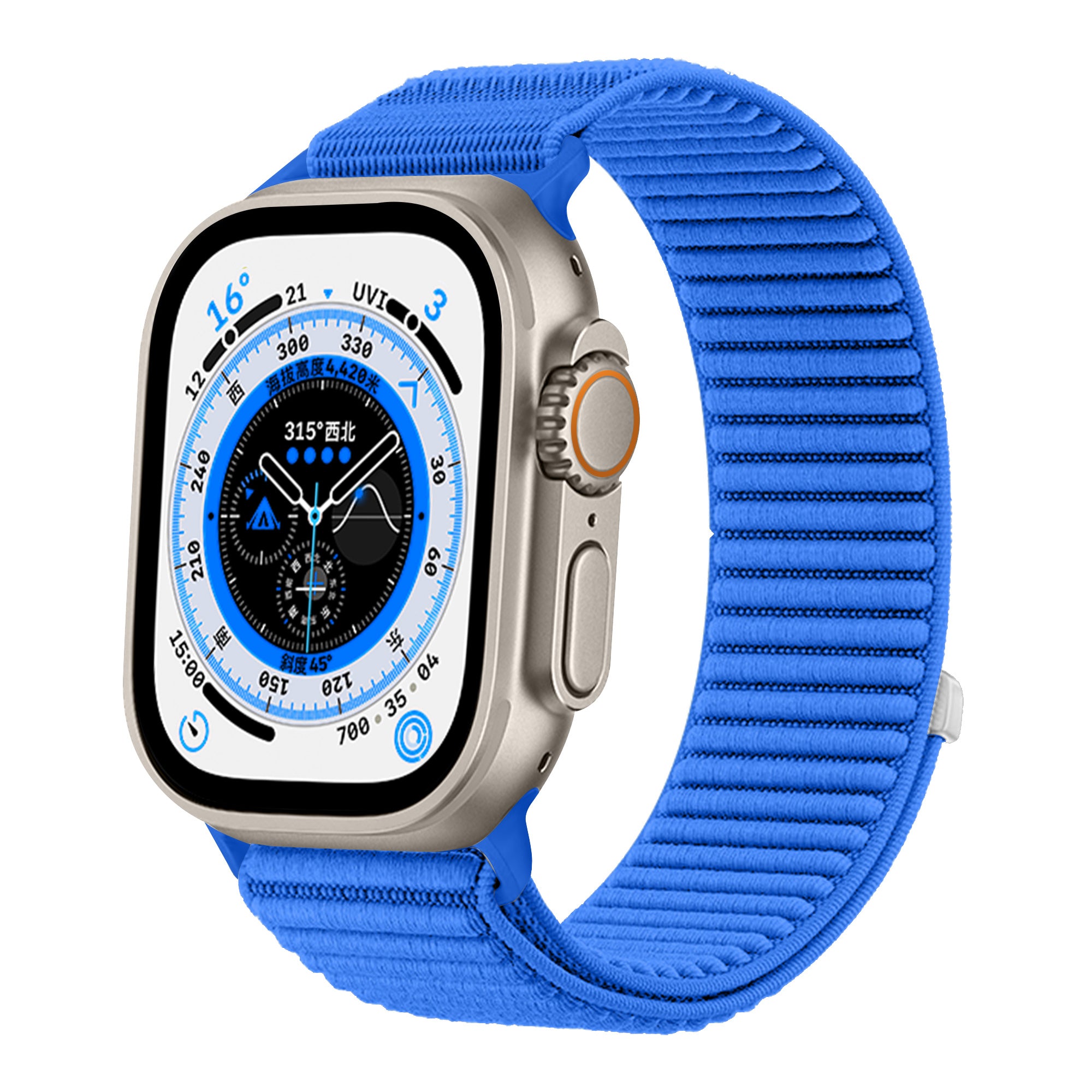 Strap-it Apple Watch Wave Nylonarmband (Royal Blau)