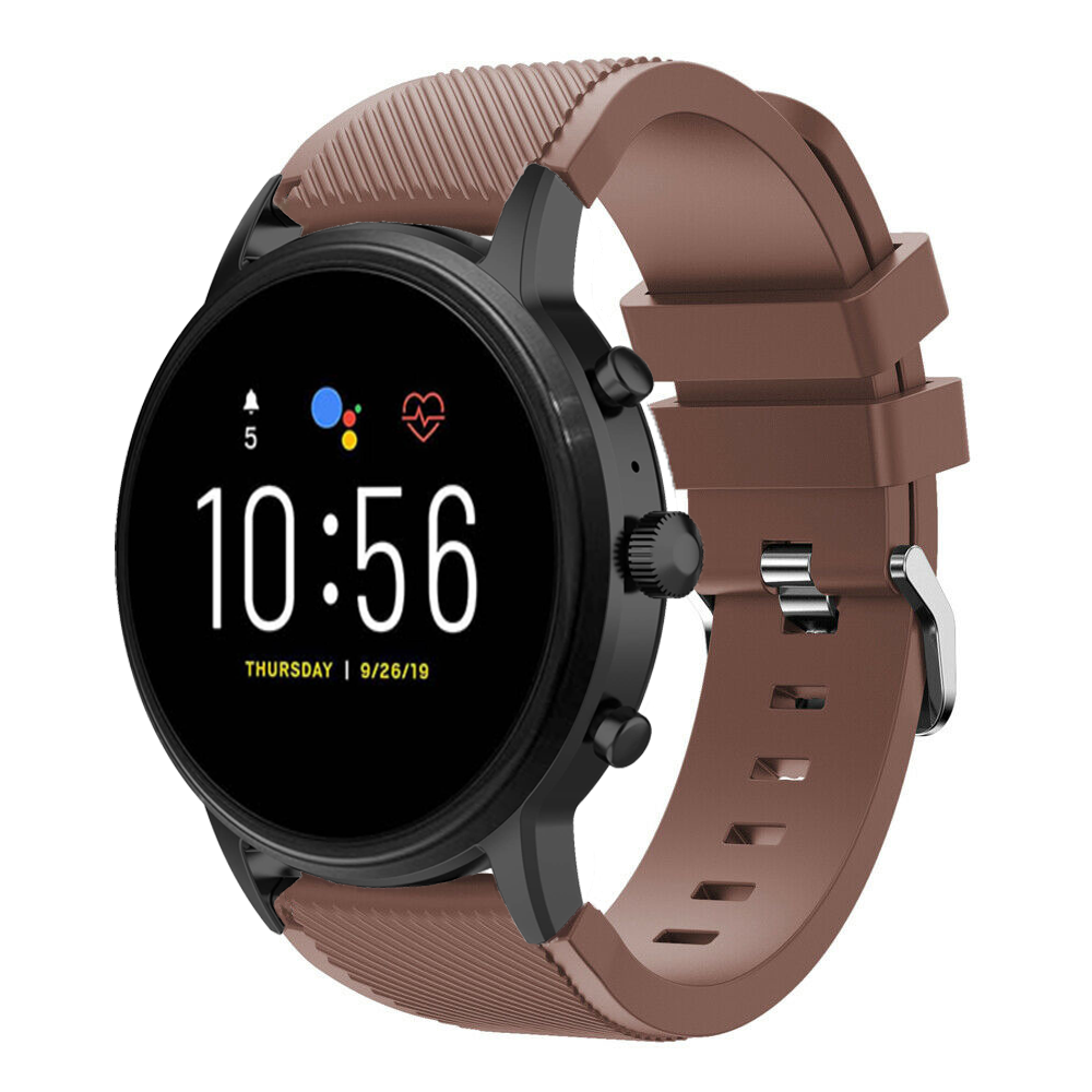 Fossil Gen 4 Explorist (HR) Silikonarmband (Kaffeebraun)