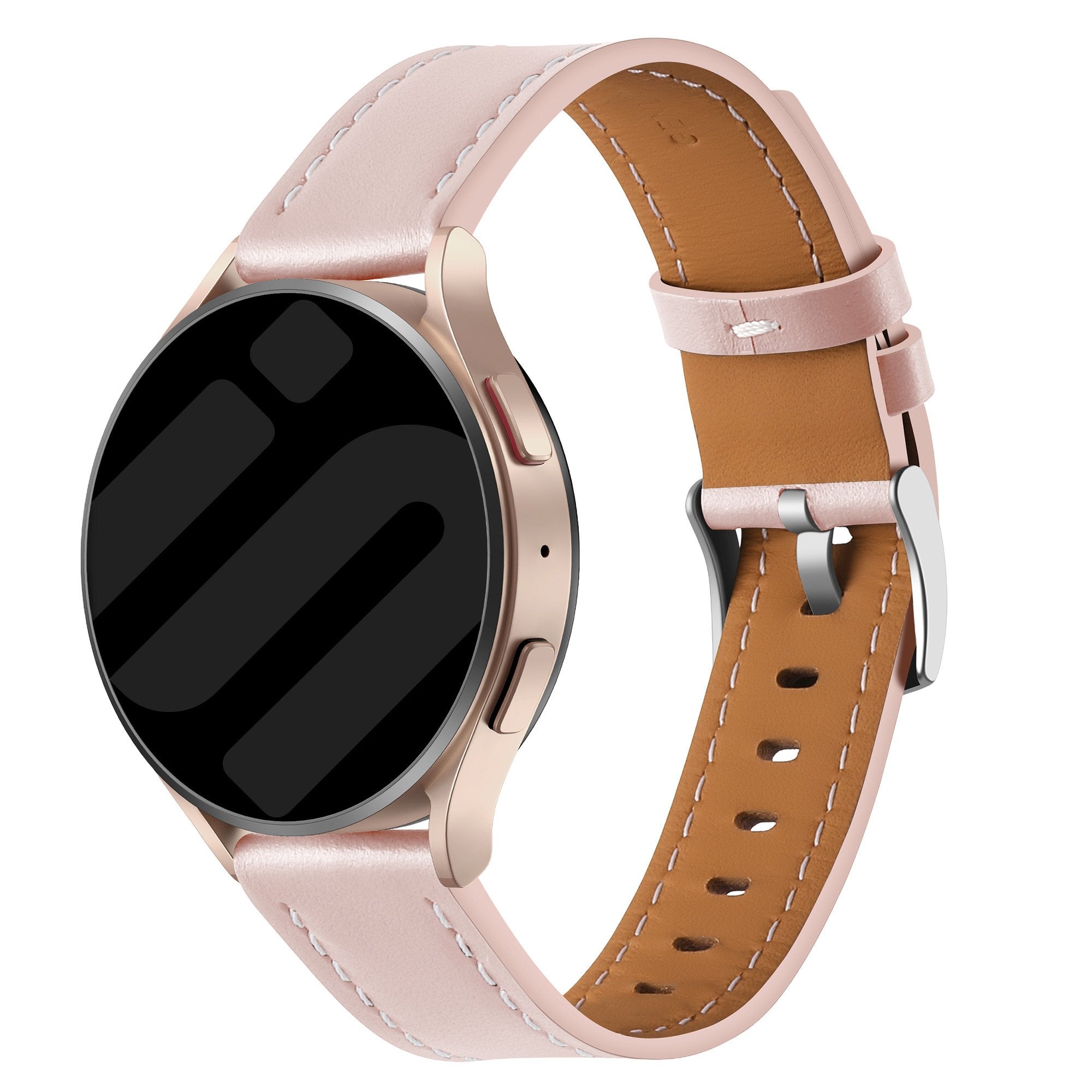 Huawei Watch GT 4 - 41mm 'One Push' Lederarmband (Hellrosa)
