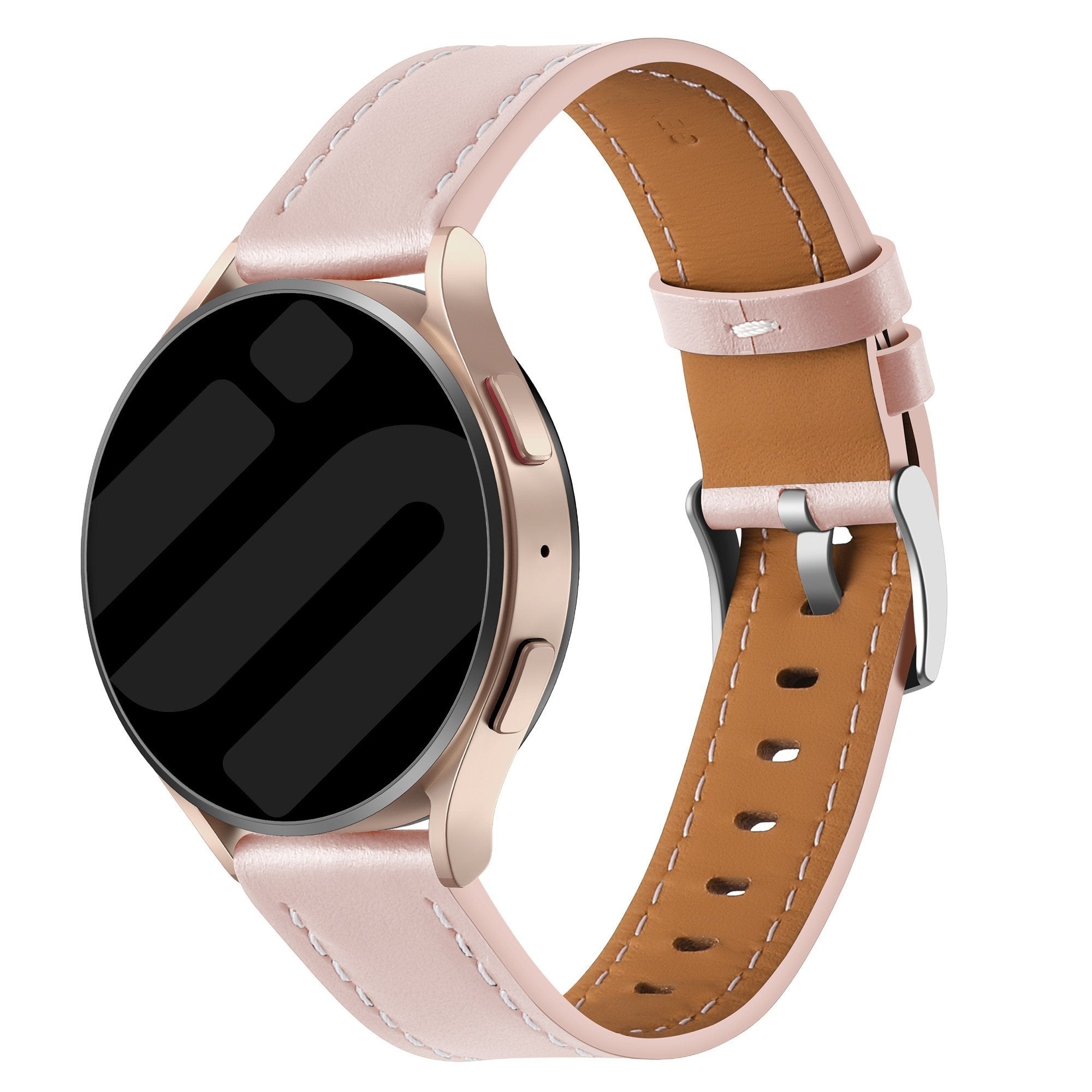 Samsung Galaxy Watch Active 'One Push' Leather Strap (Light Pink)