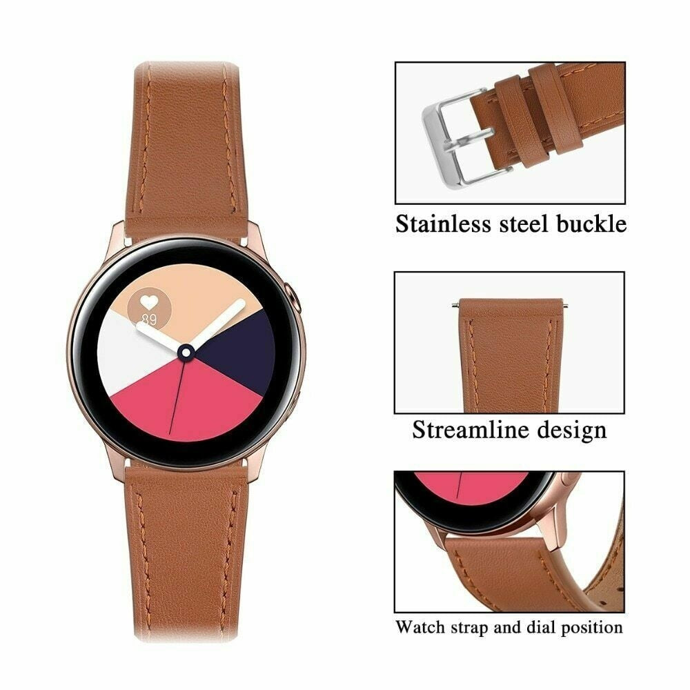Watch Strap Modern Leather 20mm - Quick Release (Brown)
