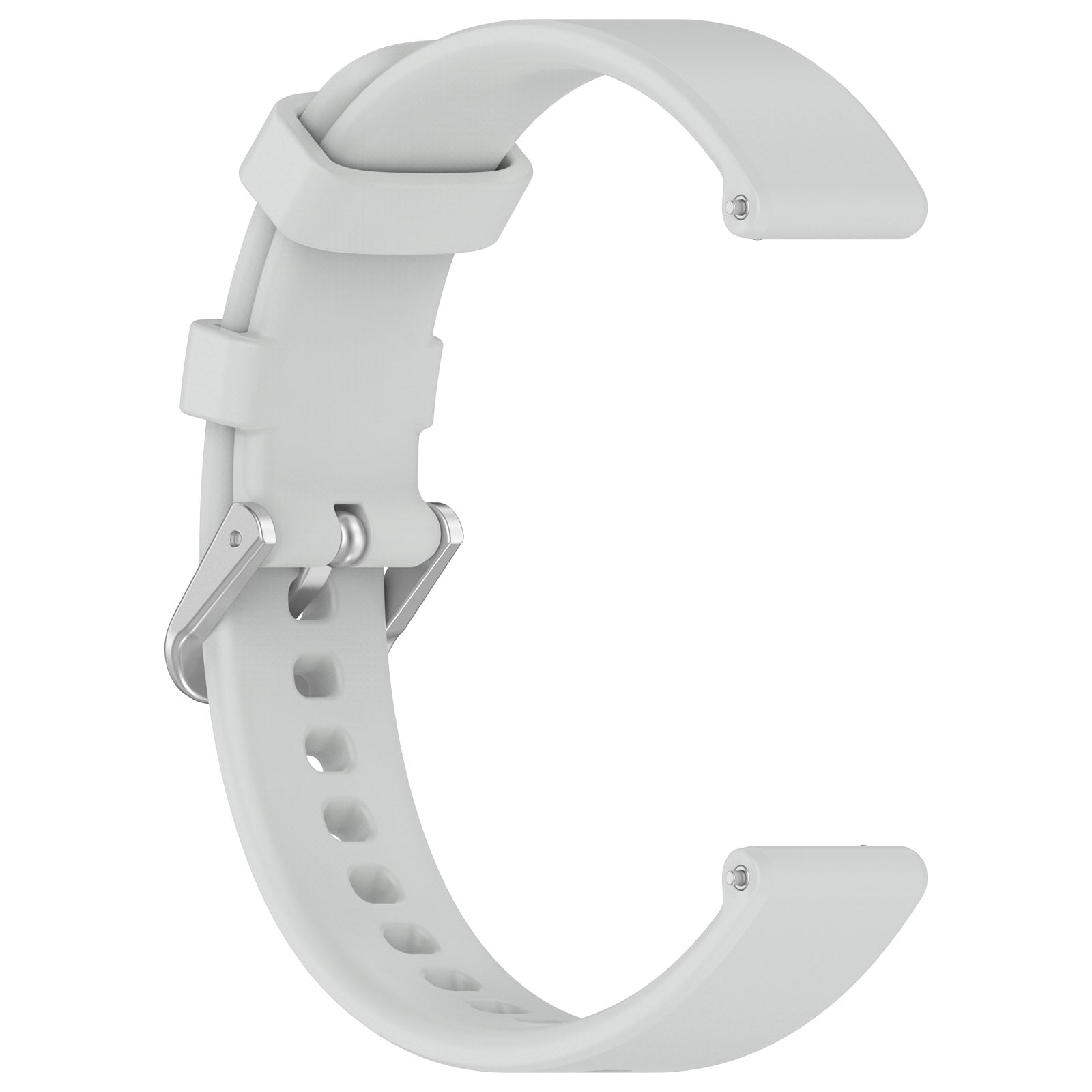 Pebble Round 2 - 14mm Silicone Classic Strap (Light Grey)