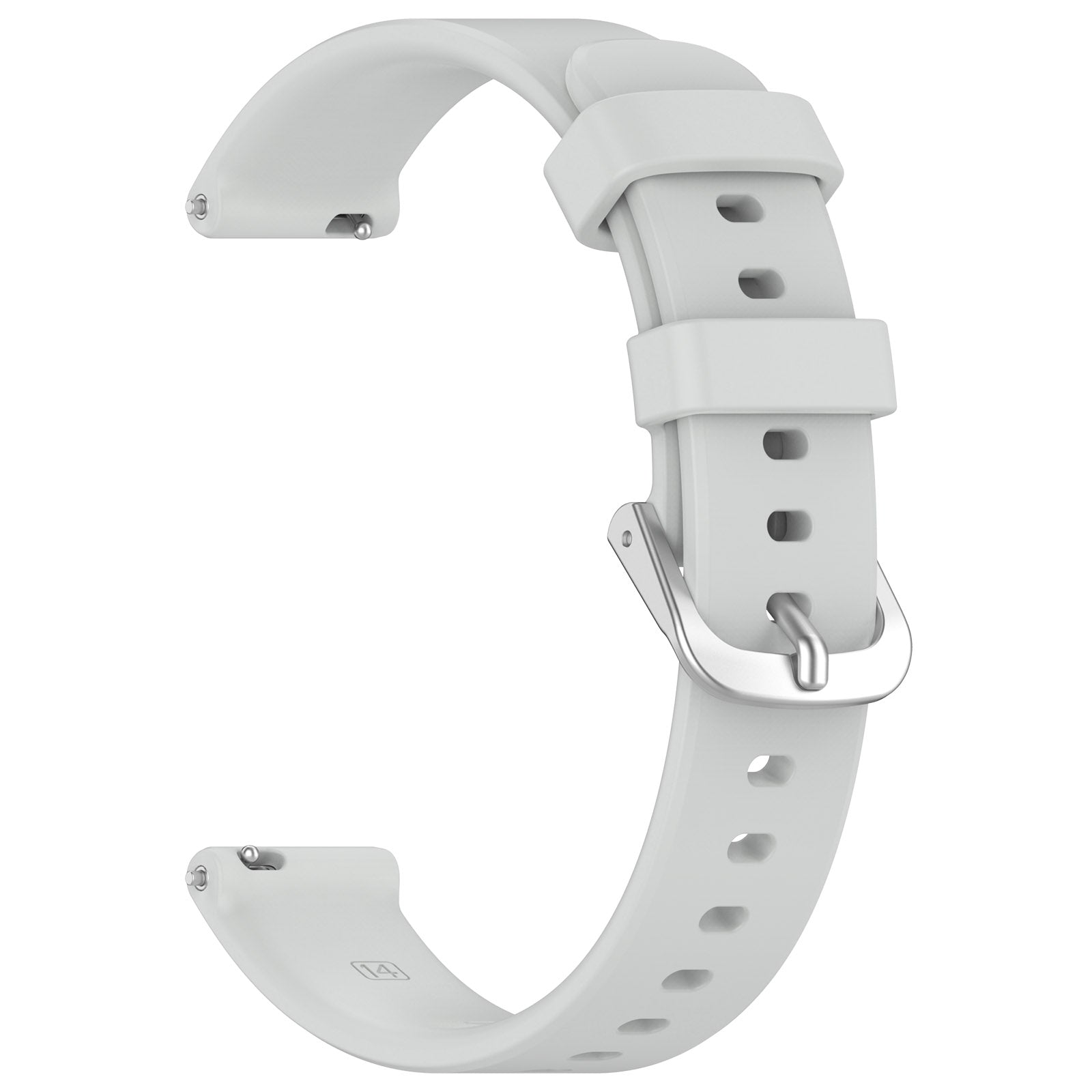 Pebble Round 2 - 14mm Silicone Classic Strap (Light Grey)