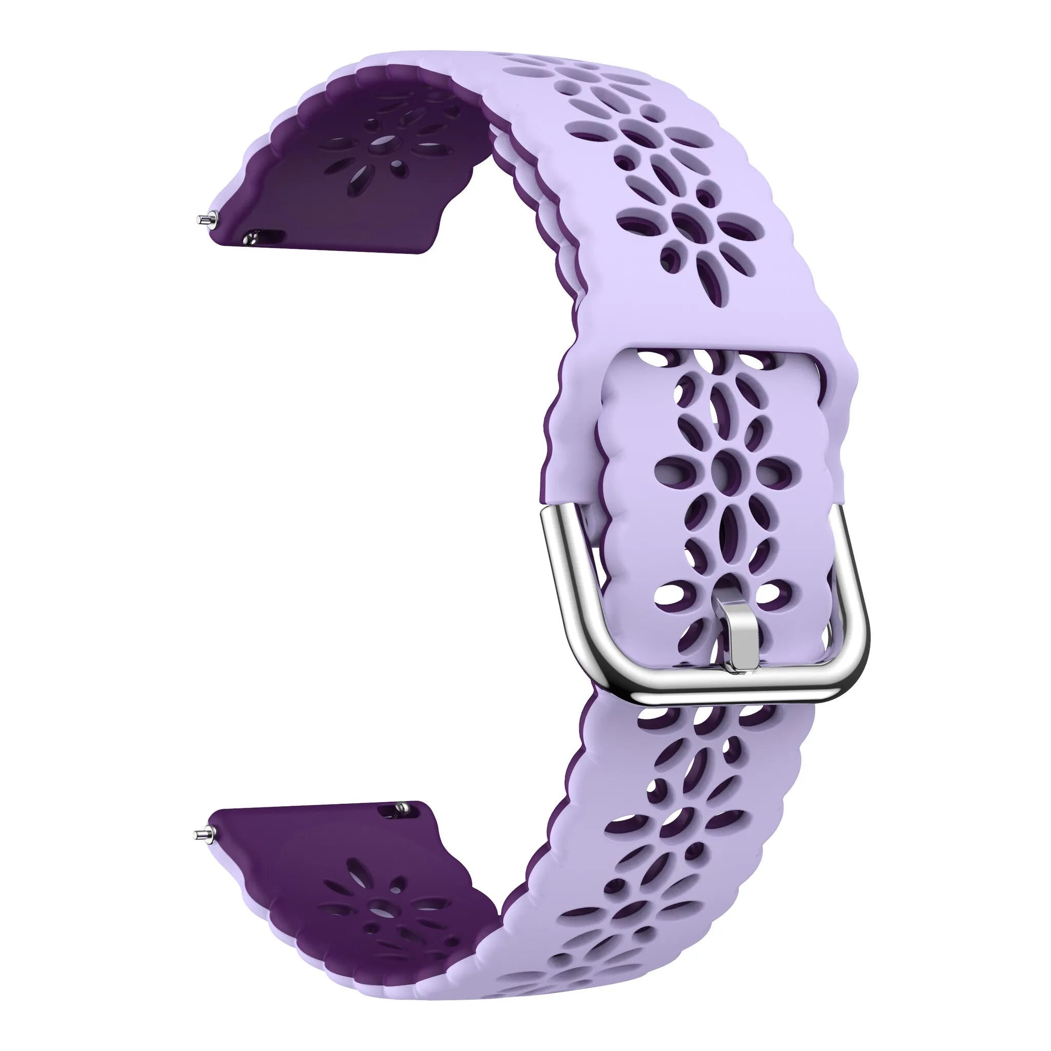 Coros Pace 2 Gemustertes Silikonarmband (Flieder/Lila)