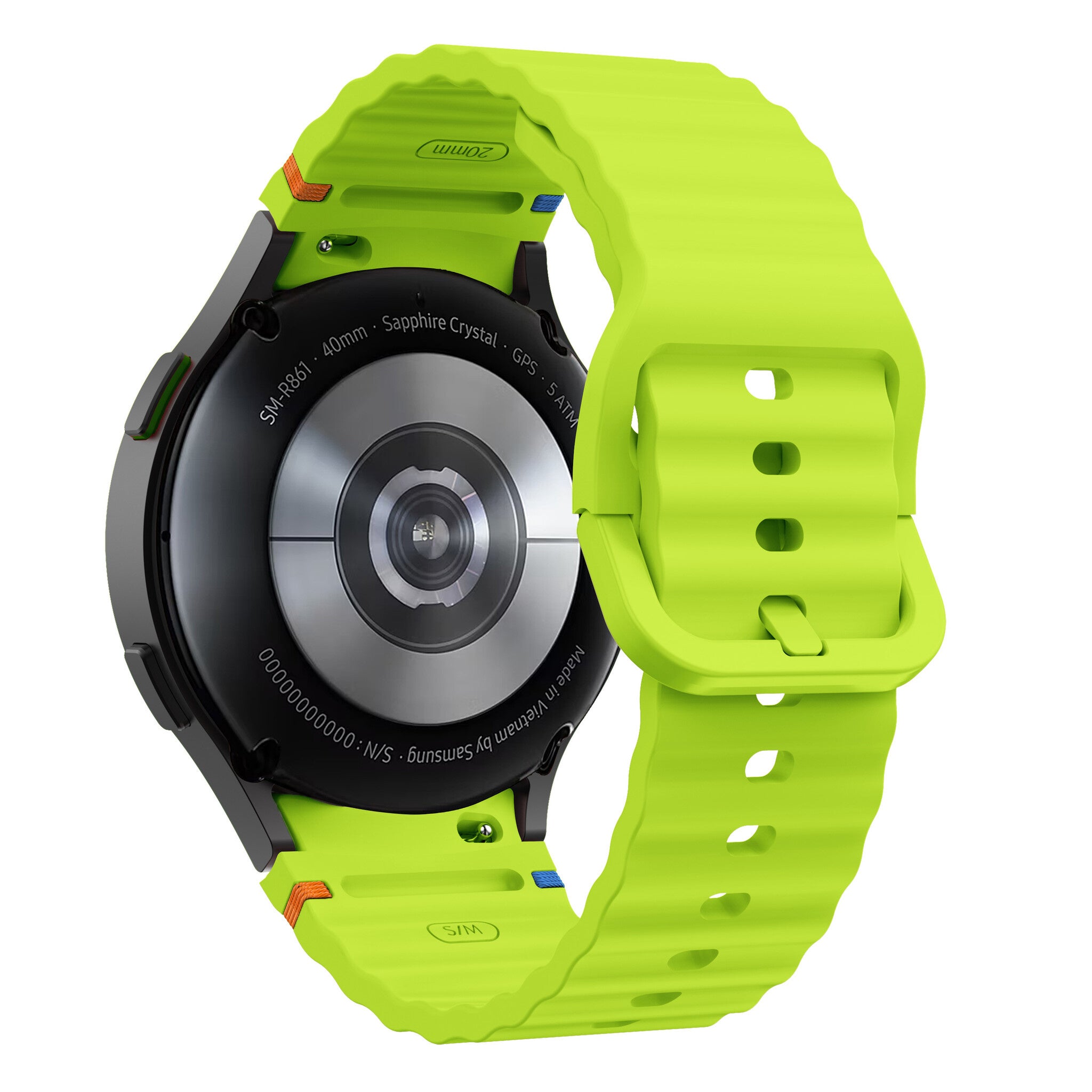 Samsung Galaxy Watch 4 44 mm Wave Armband (Limettengrün)