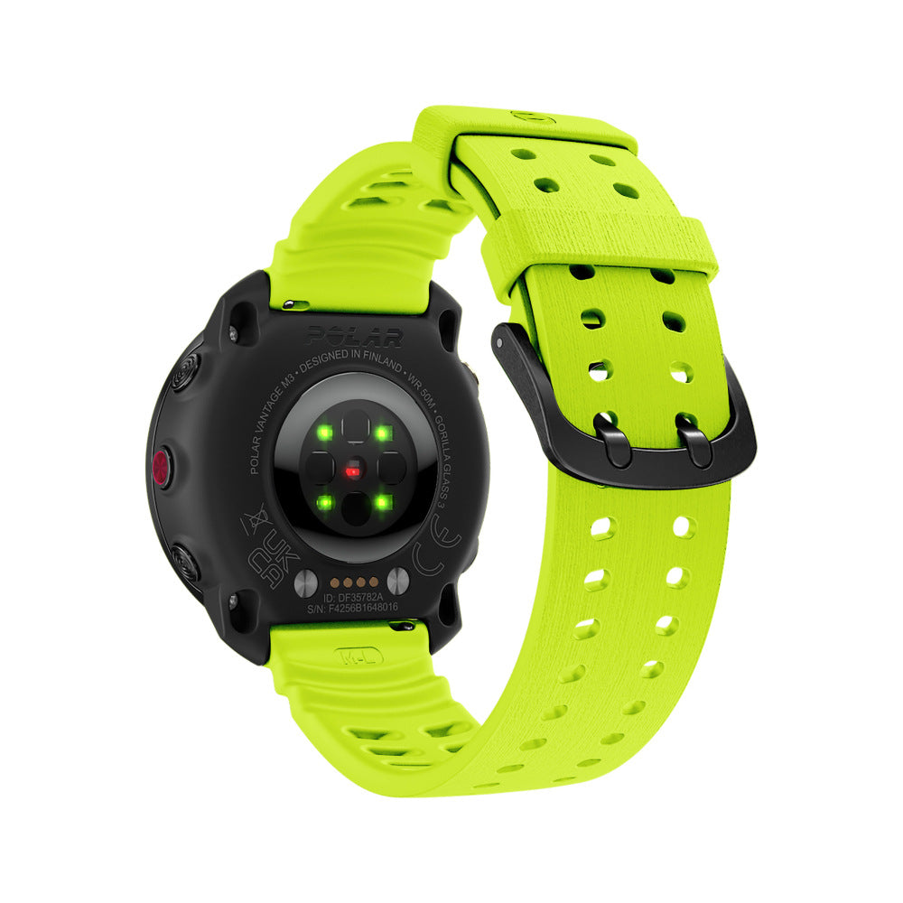 Polar Grit X2 Pro Silicone Grain Strap (Lime)