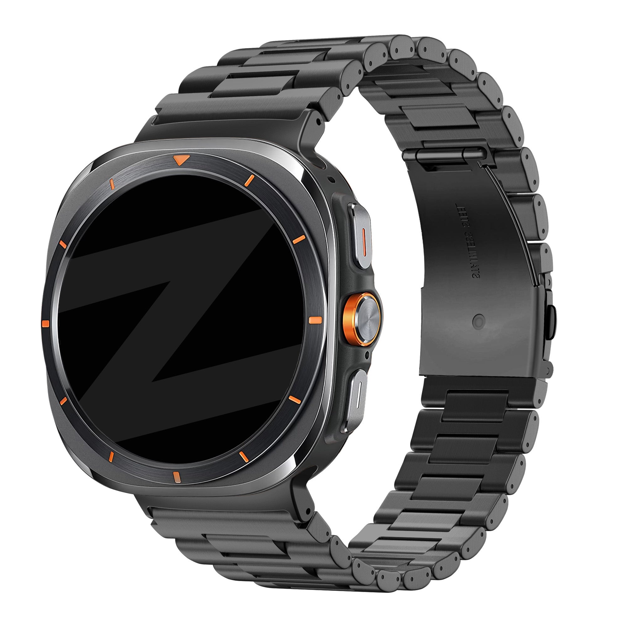Bandz Samsung Galaxy Watch Ultra Stahlgliederband 'Deluxe' (Schwarz)
